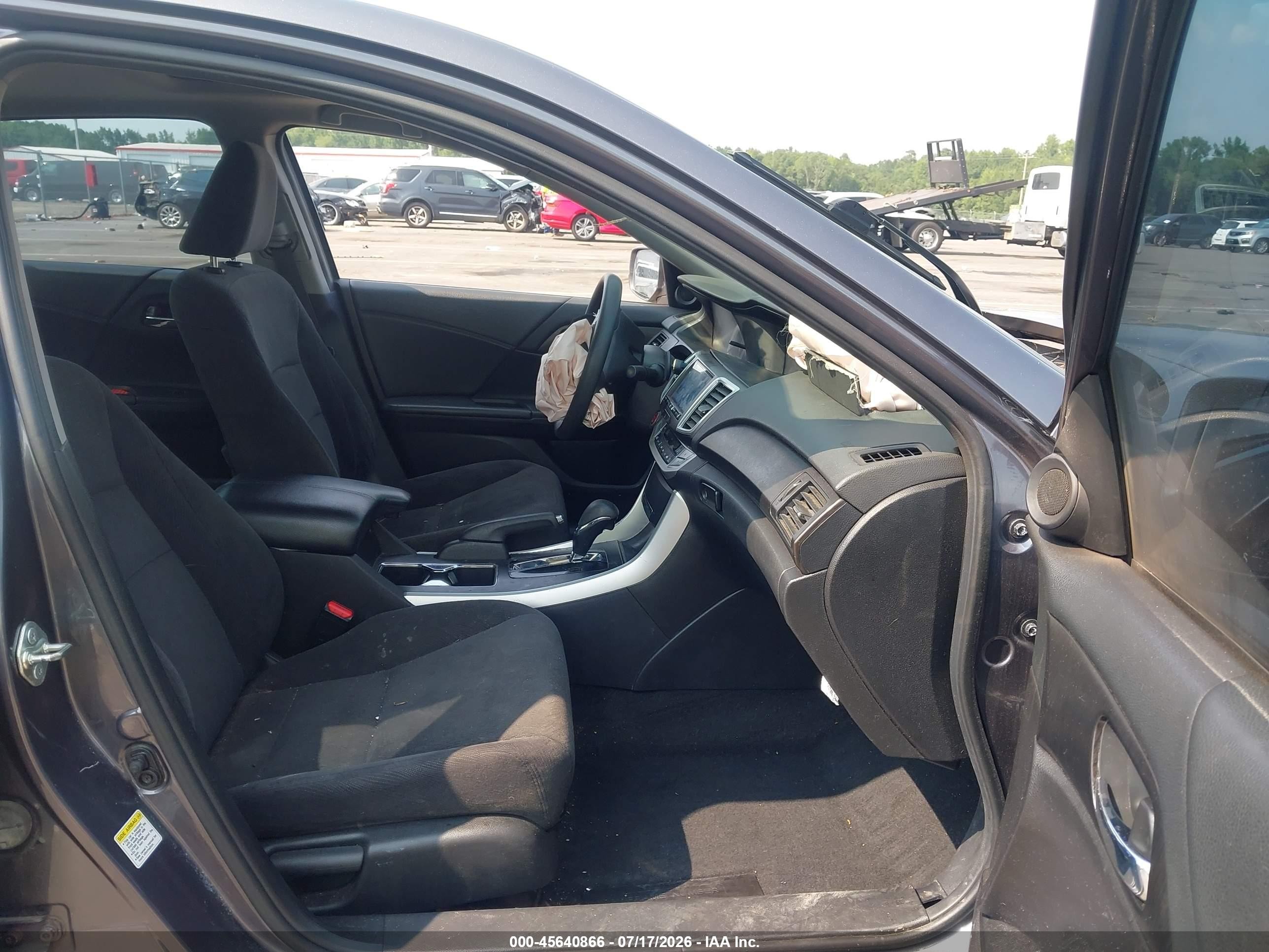 2015 Honda Accord Ex Серый vin: 1HGCR2F77FA224454