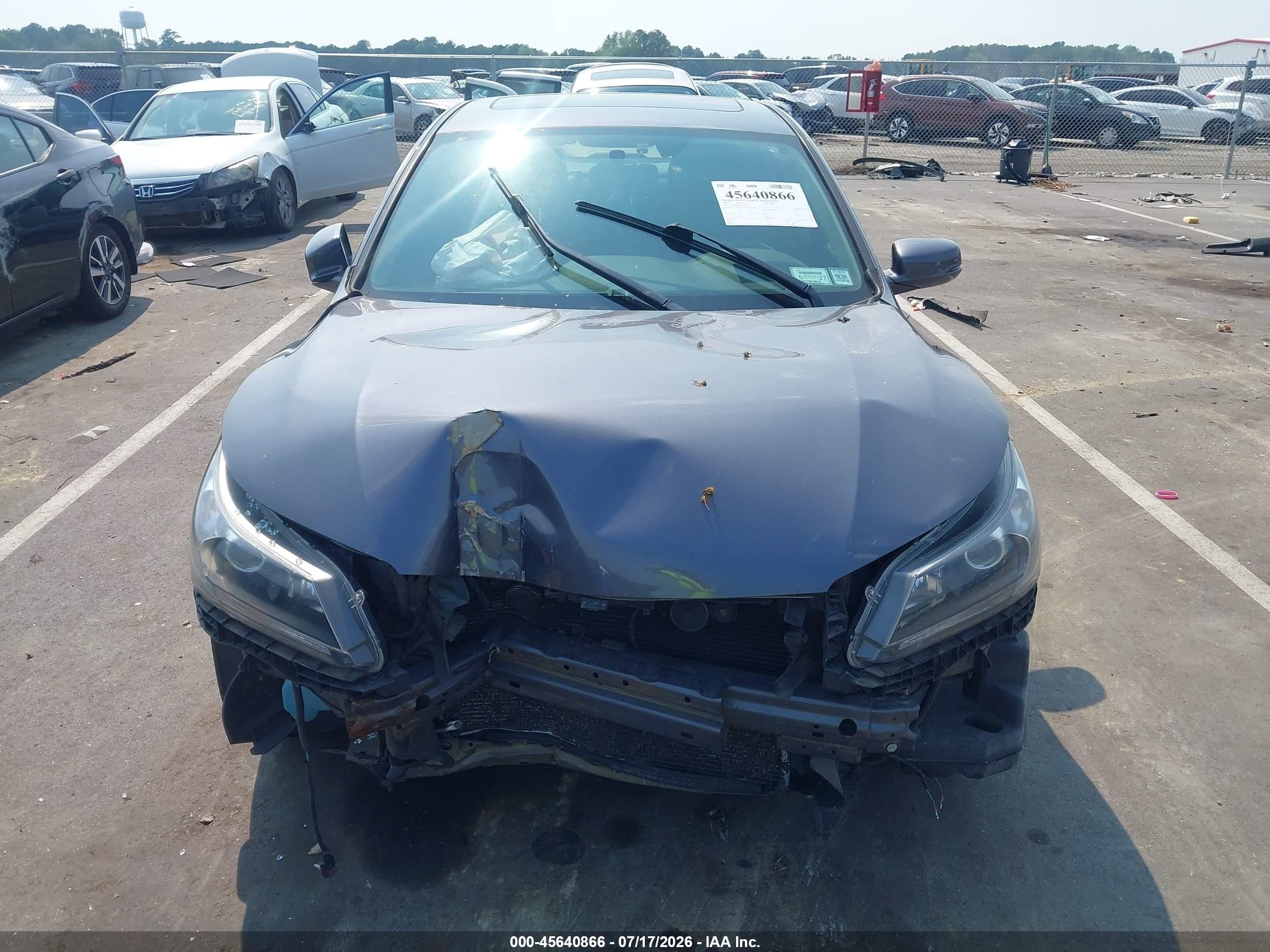 2015 Honda Accord Ex Серый vin: 1HGCR2F77FA224454