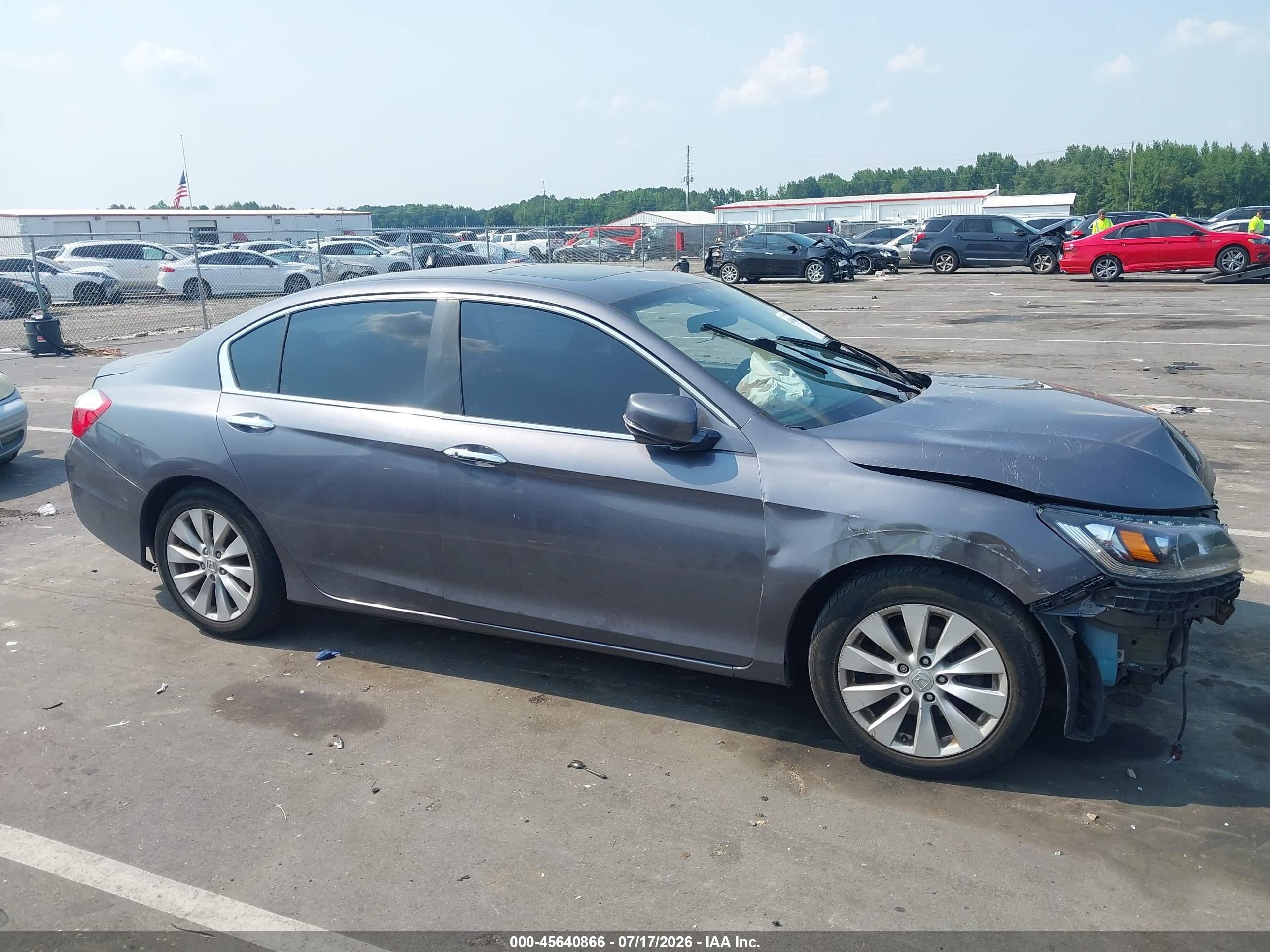 2015 Honda Accord Ex Серый vin: 1HGCR2F77FA224454