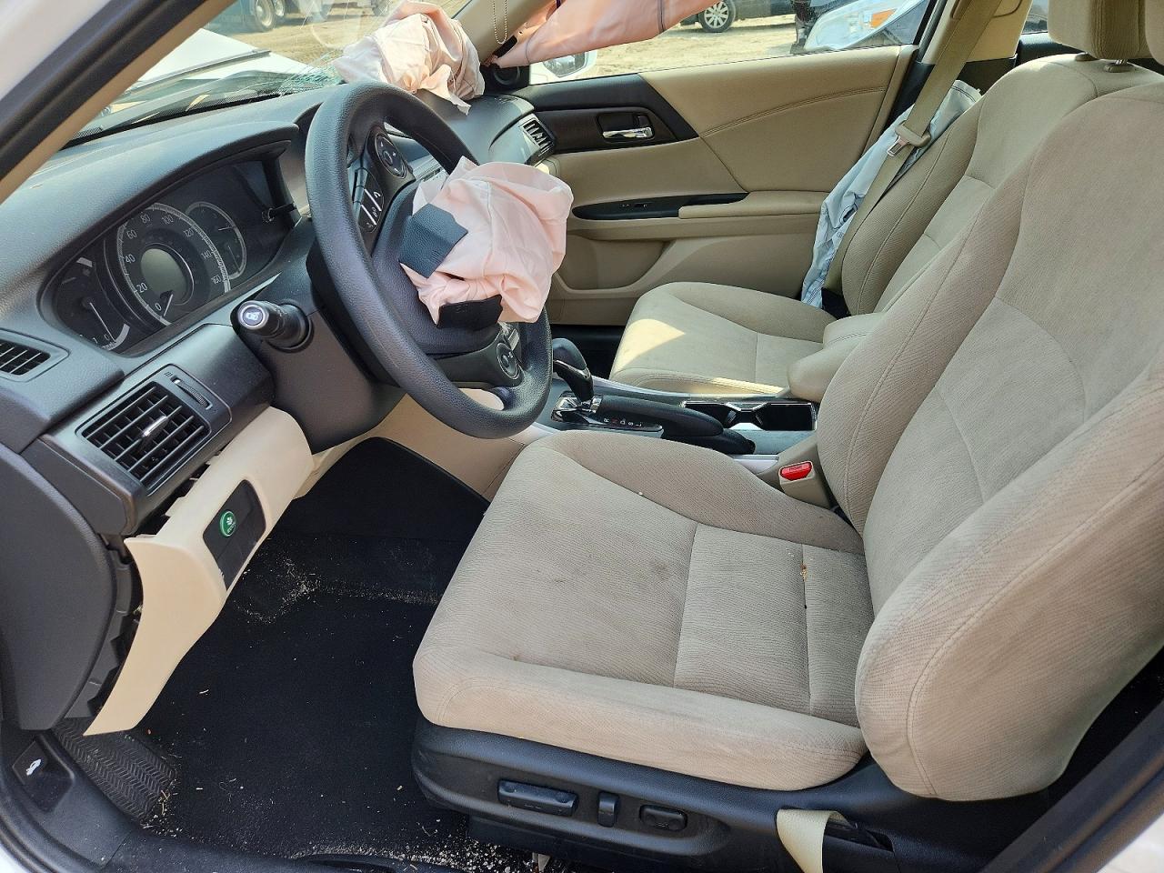 2015 Honda Accord Ex White vin: 1HGCR2F77FA256868