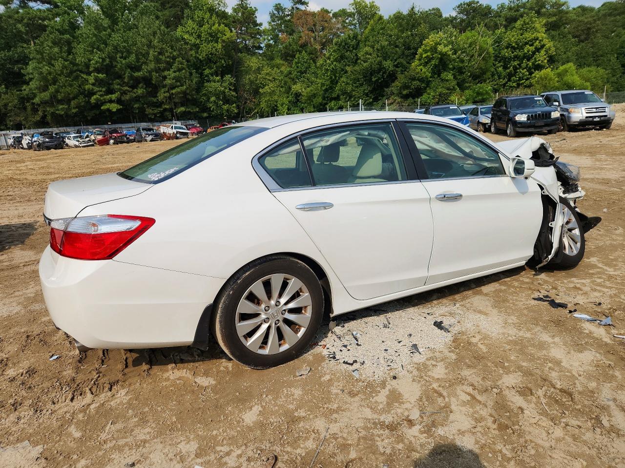 2015 Honda Accord Ex White vin: 1HGCR2F77FA256868