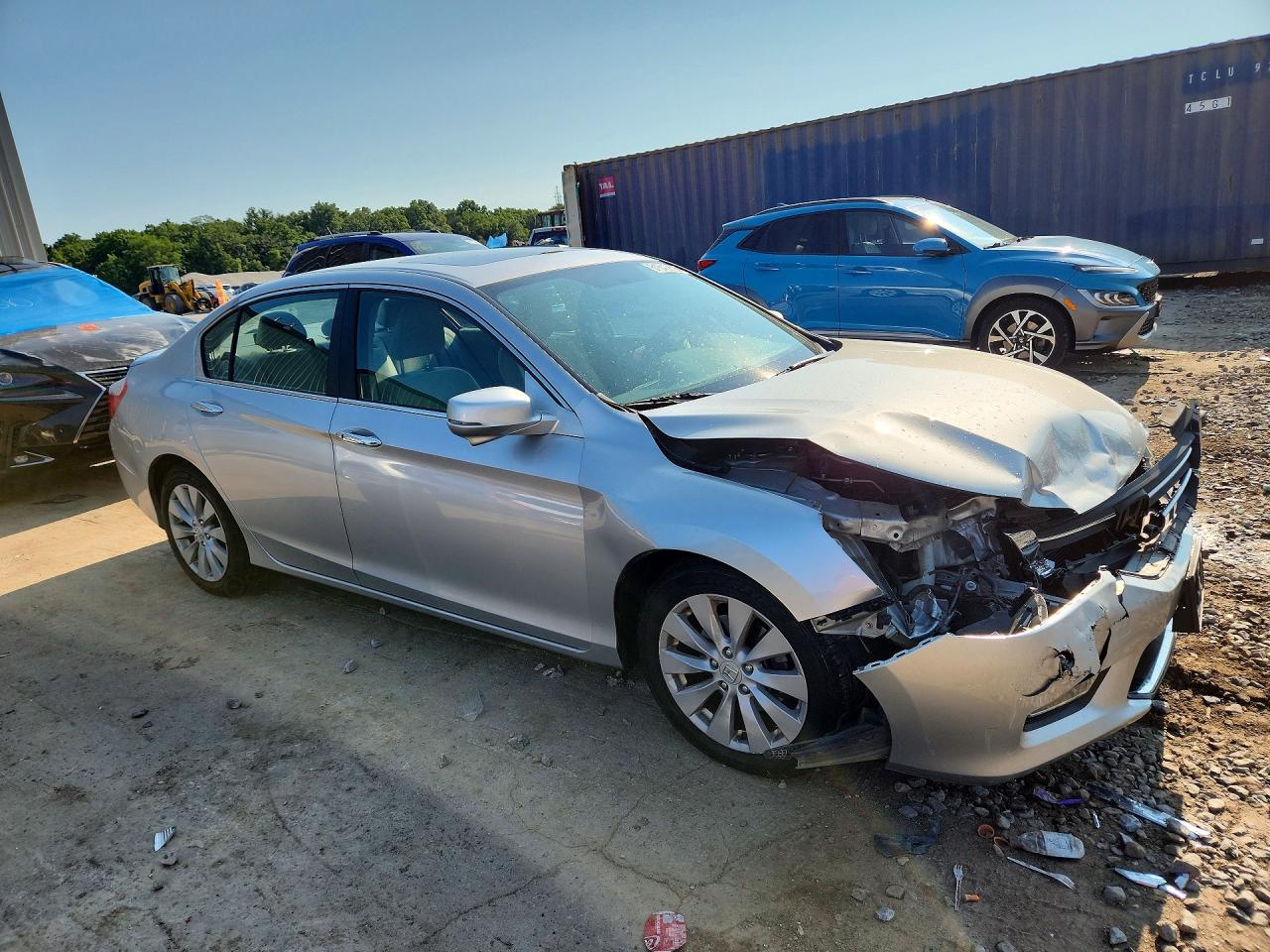 2013 Honda Accord Ex Silver vin: 1HGCR2F78DA132976