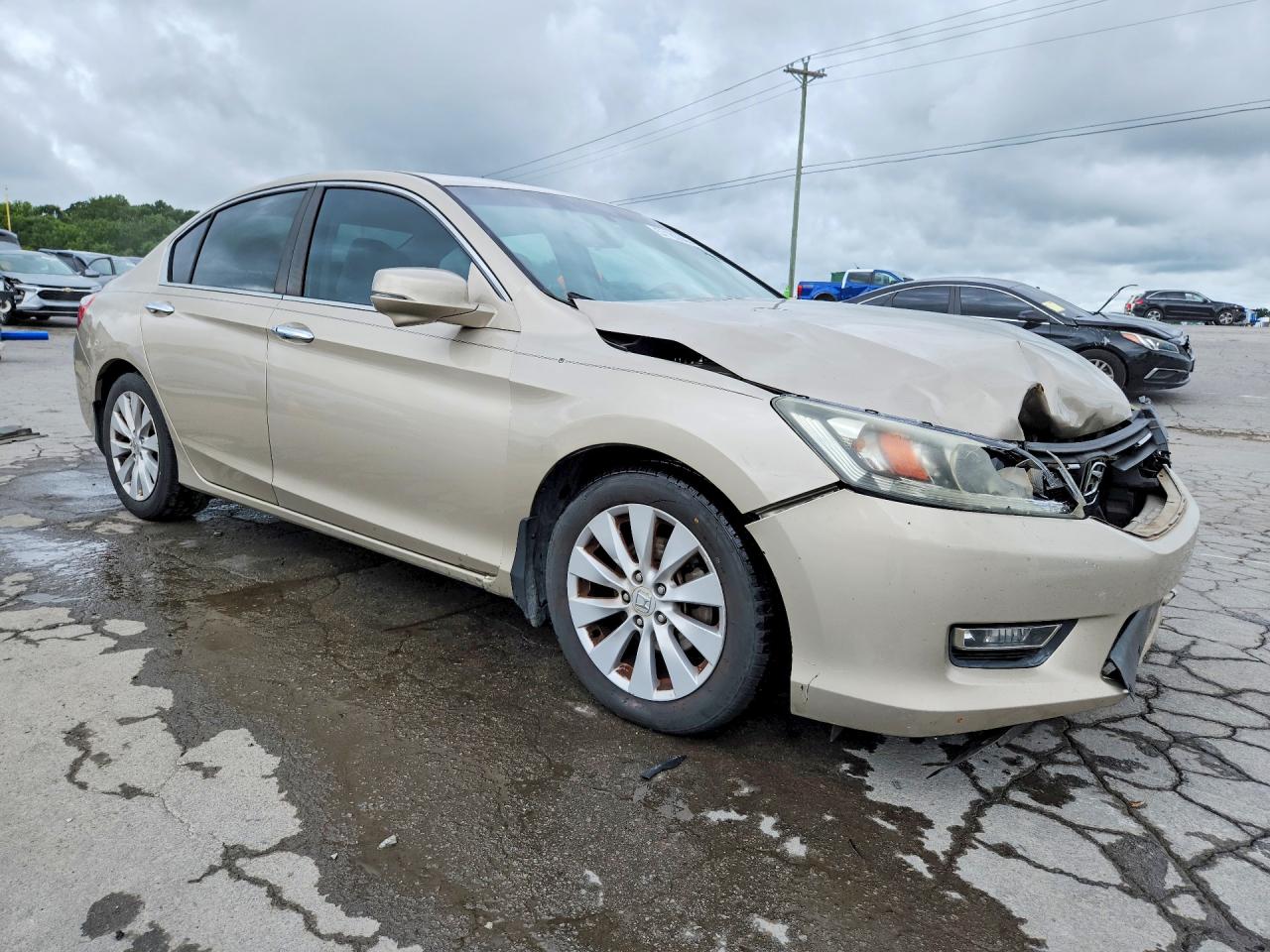 2013 Honda Accord Ex Beige vin: 1HGCR2F78DA147008