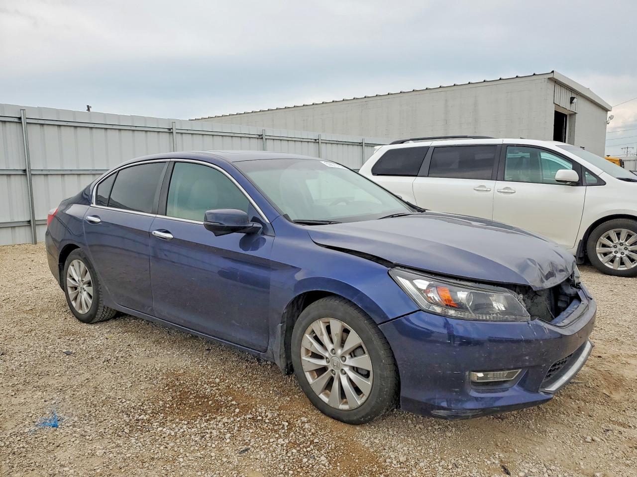 2013 Honda Accord Ex Blue vin: 1HGCR2F78DA184575