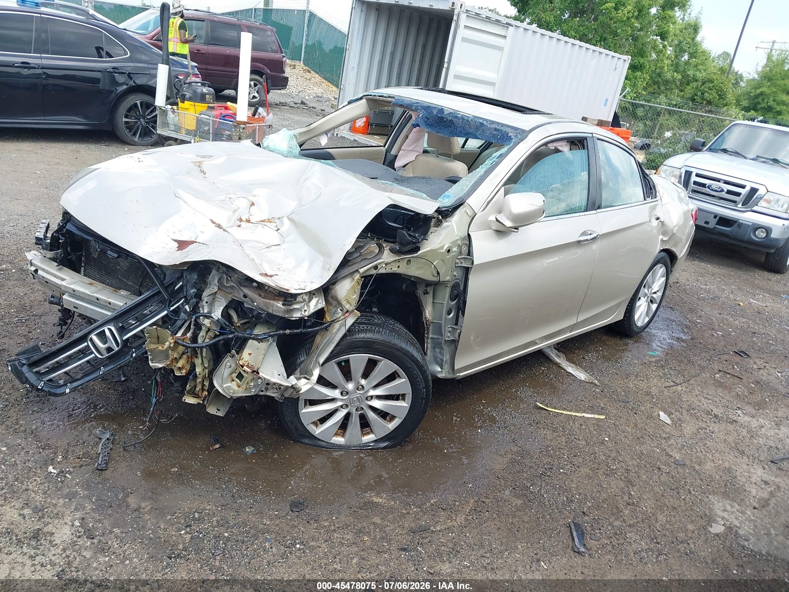 2013 Honda Accord Ex Champagne vin: 1HGCR2F78DA186357