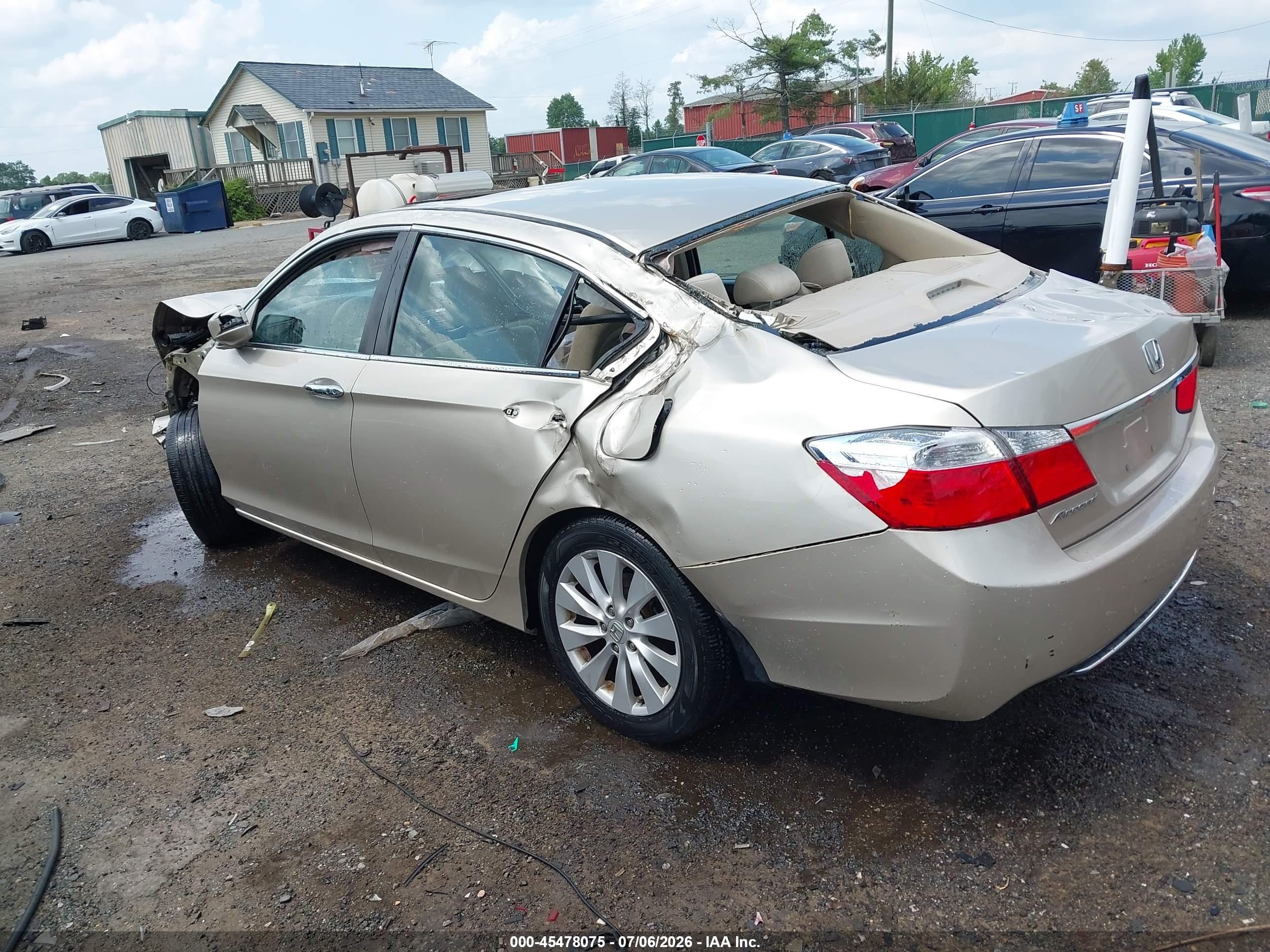 2013 Honda Accord Ex Champagne vin: 1HGCR2F78DA186357