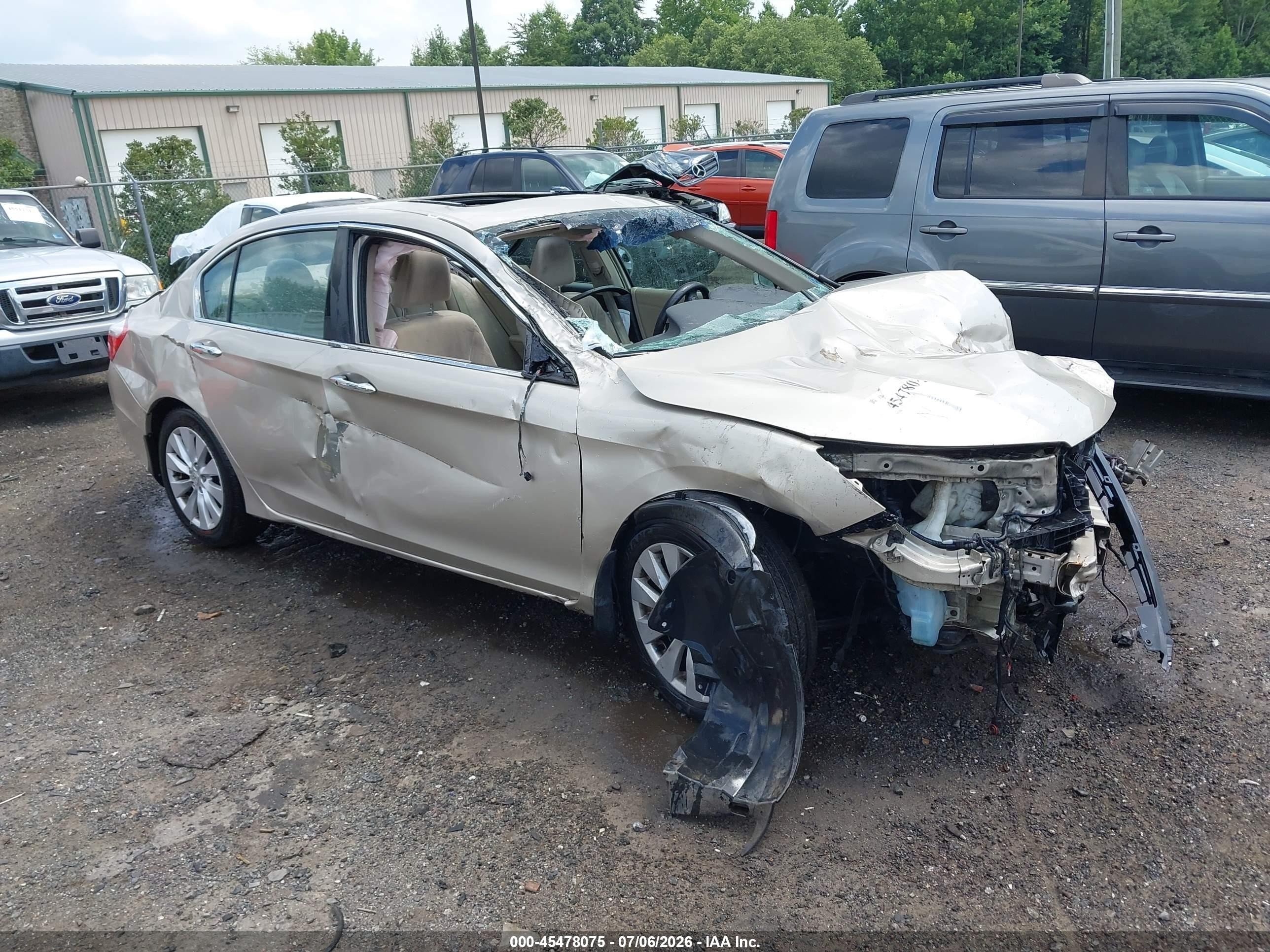 2013 Honda Accord Ex Champagne vin: 1HGCR2F78DA186357