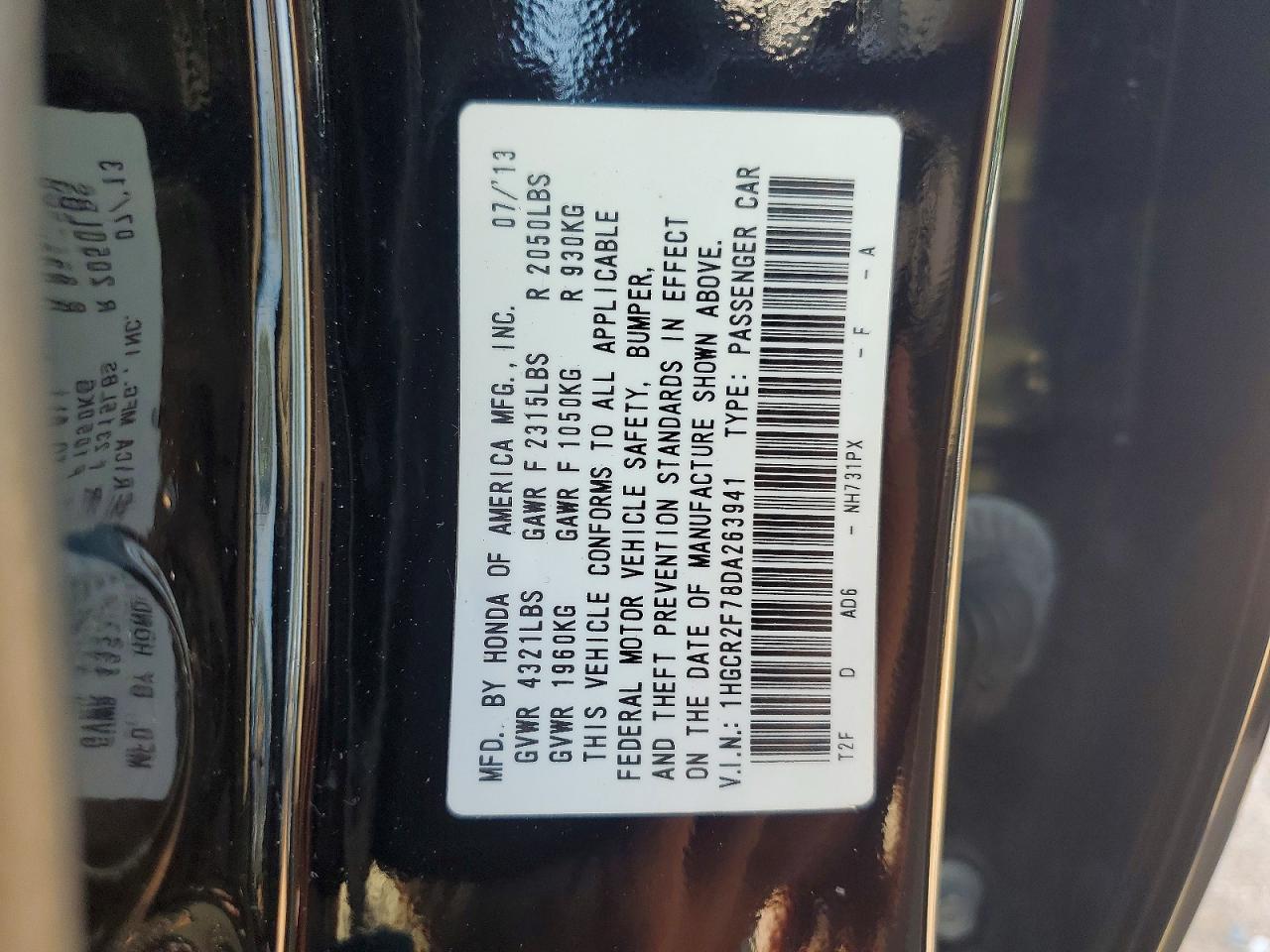 2013 Honda Accord Ex Black vin: 1HGCR2F78DA263941