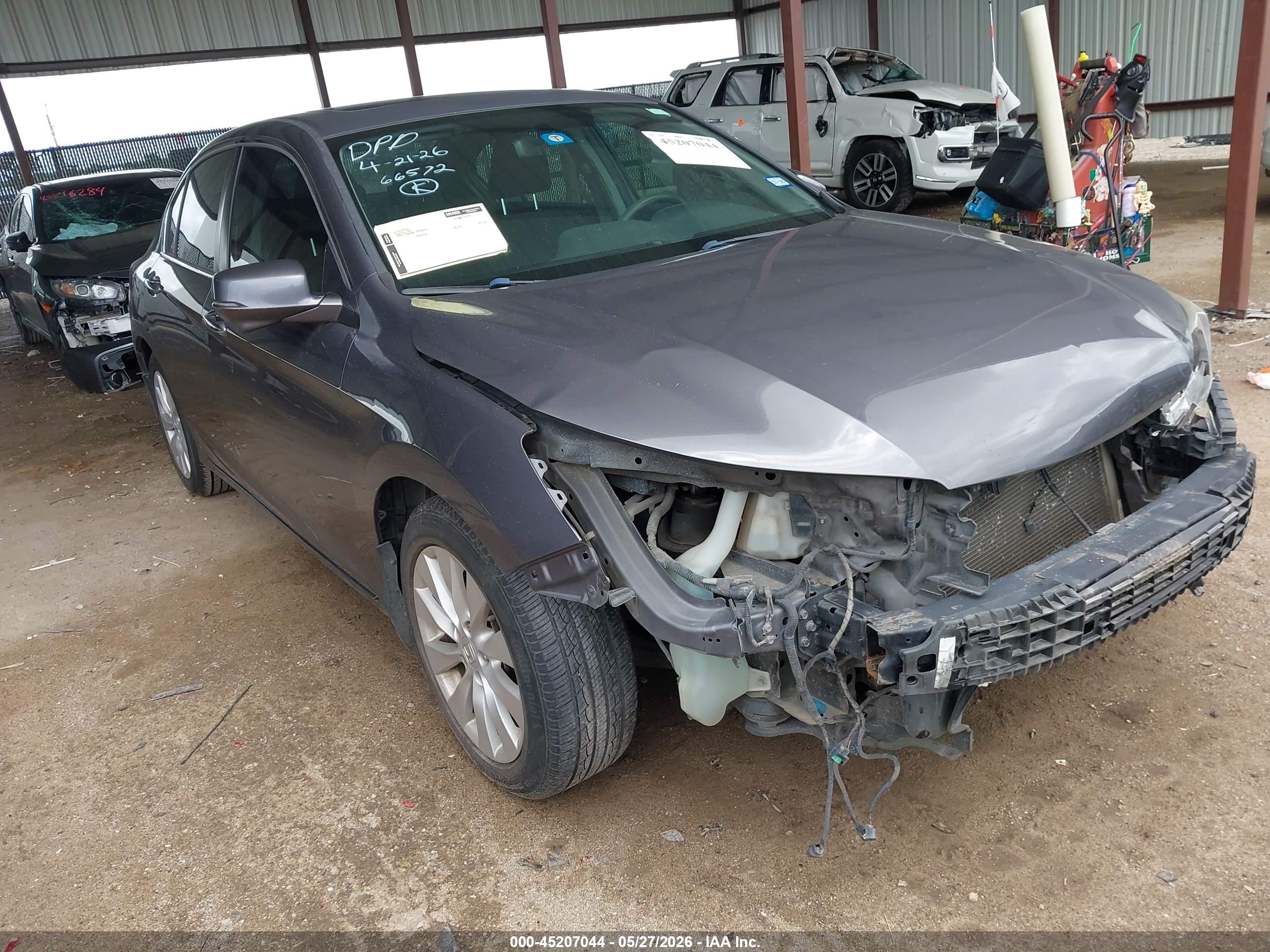 2015 Honda Accord Ex Gray vin: 1HGCR2F78FA001663