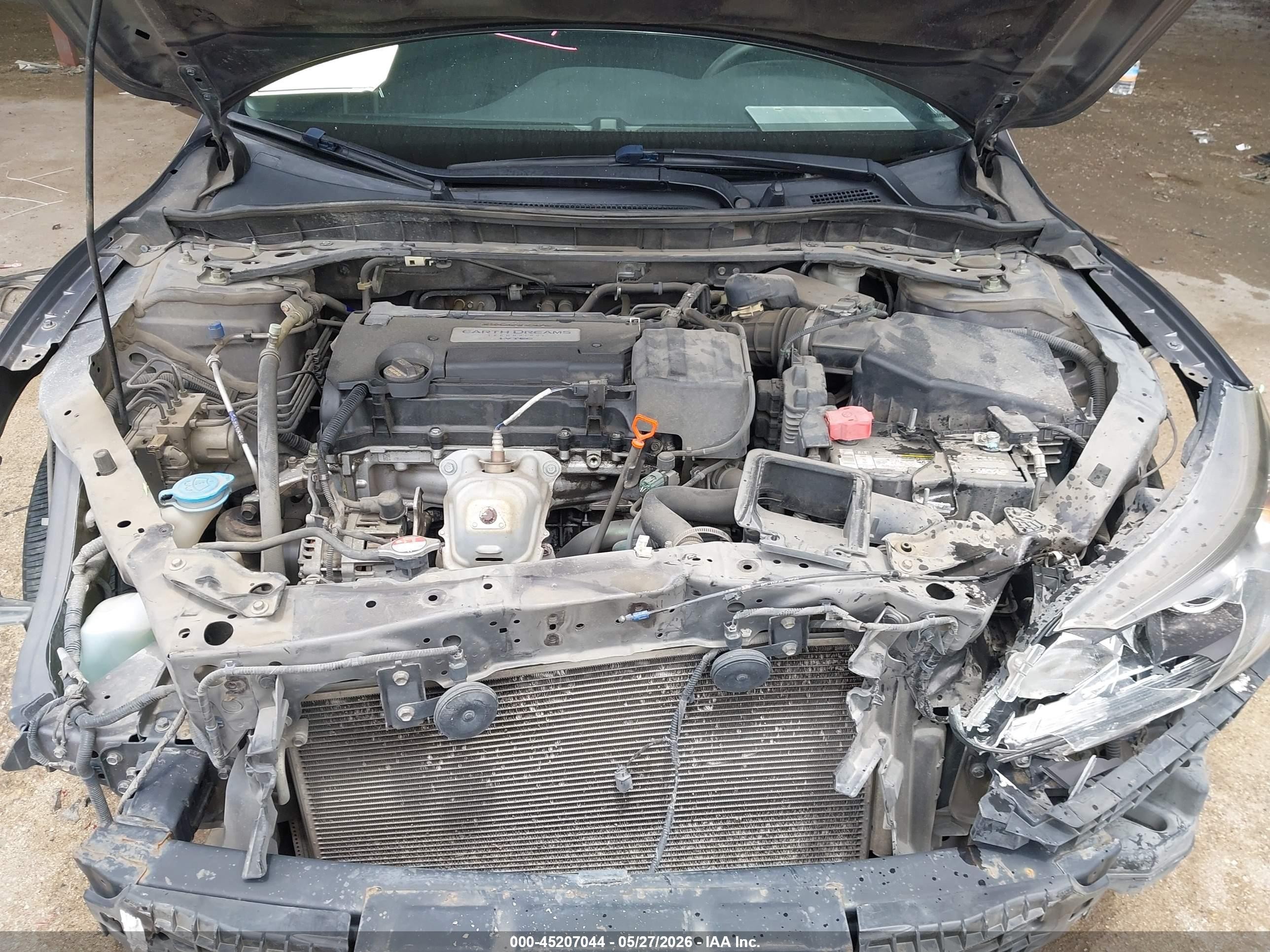 2015 Honda Accord Ex Gray vin: 1HGCR2F78FA001663