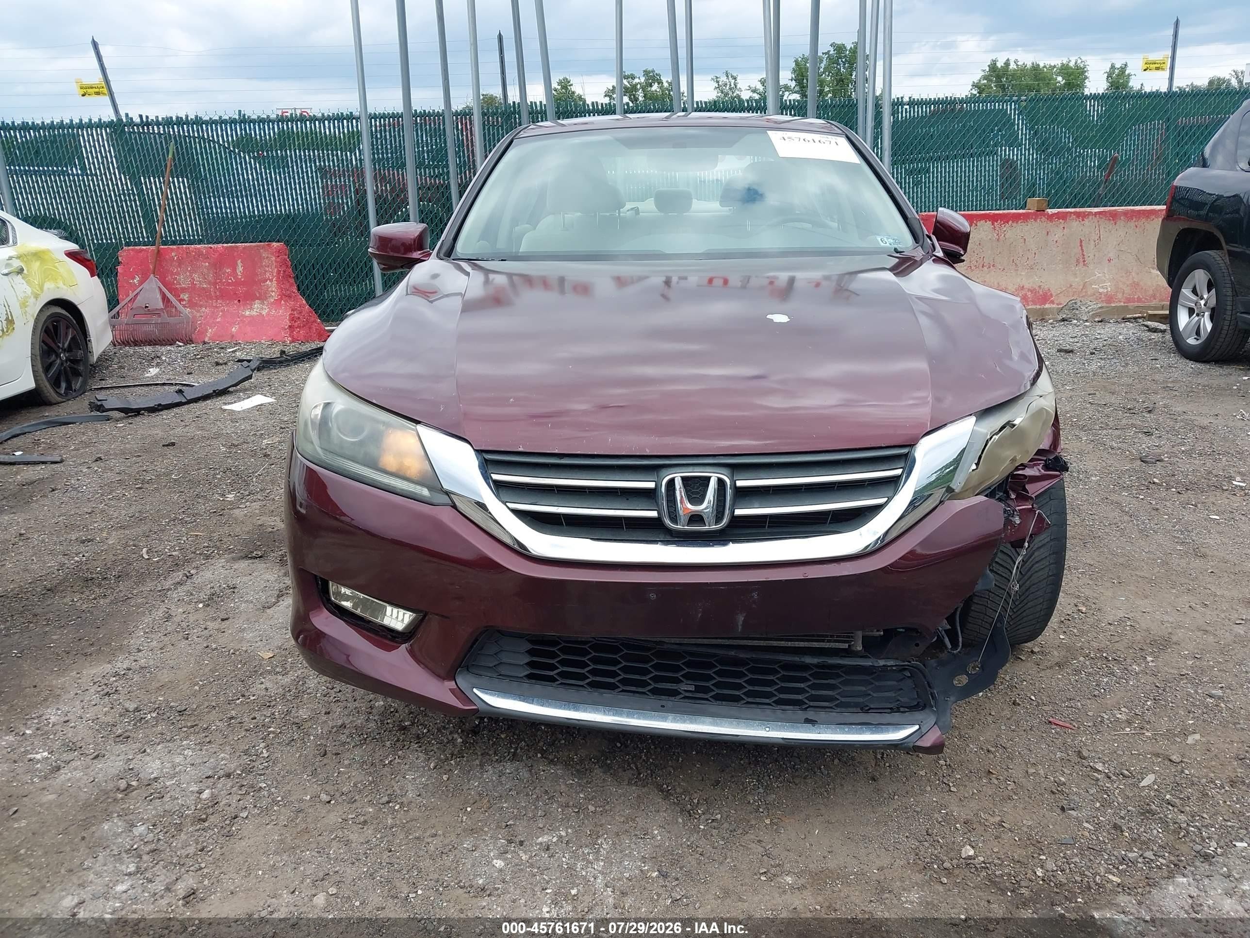 2015 Honda Accord Ex Burgundy vin: 1HGCR2F78FA026787