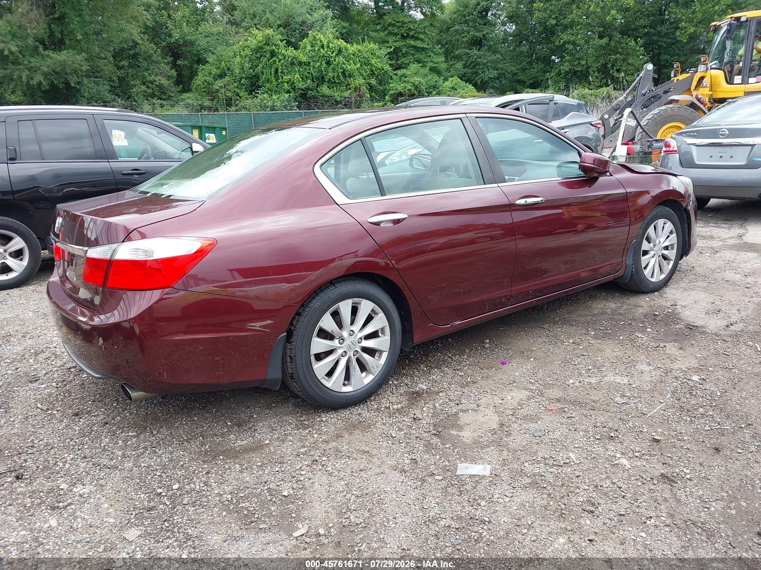 2015 Honda Accord Ex Burgundy vin: 1HGCR2F78FA026787