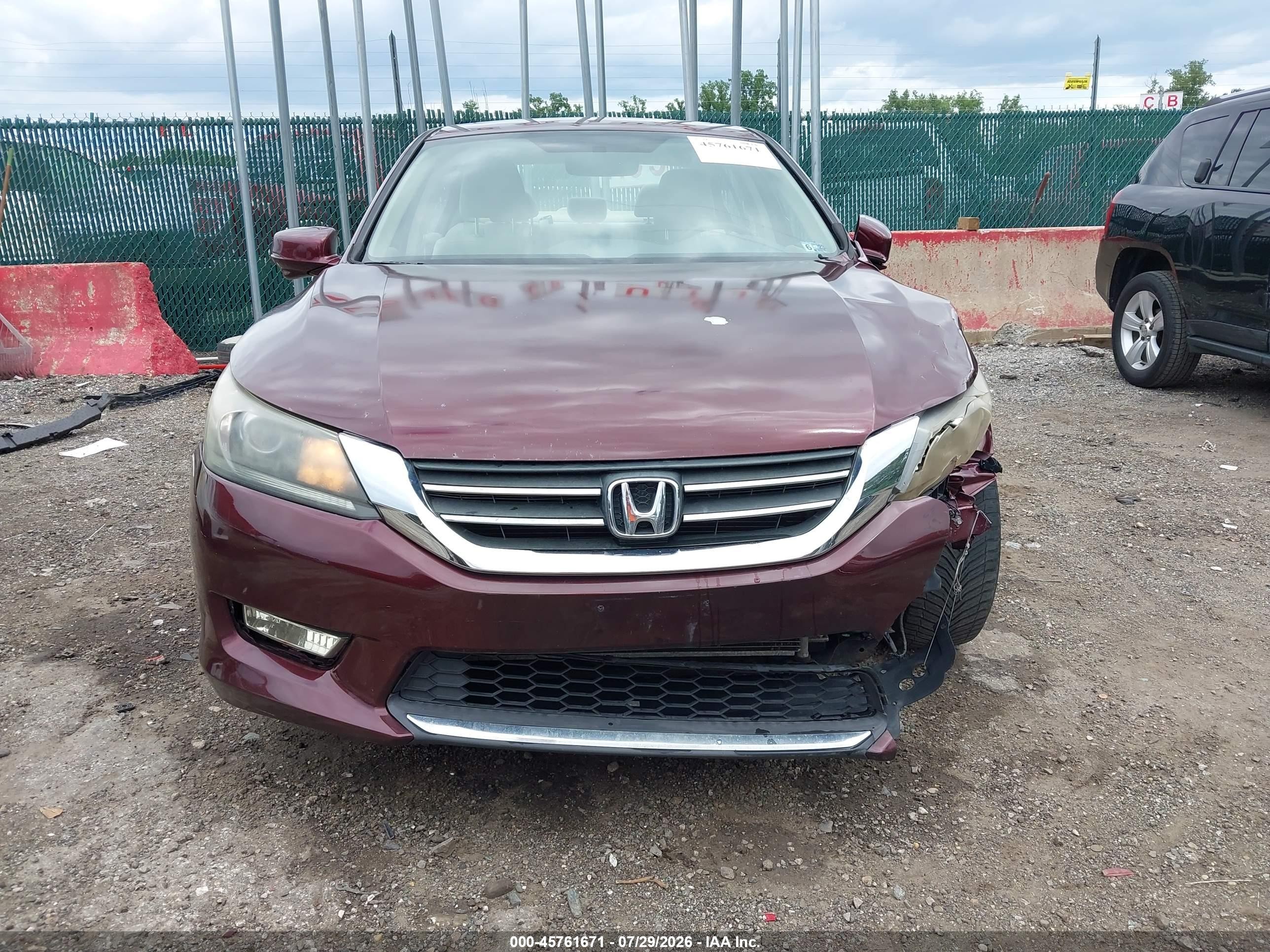 2015 Honda Accord Ex Burgundy vin: 1HGCR2F78FA026787