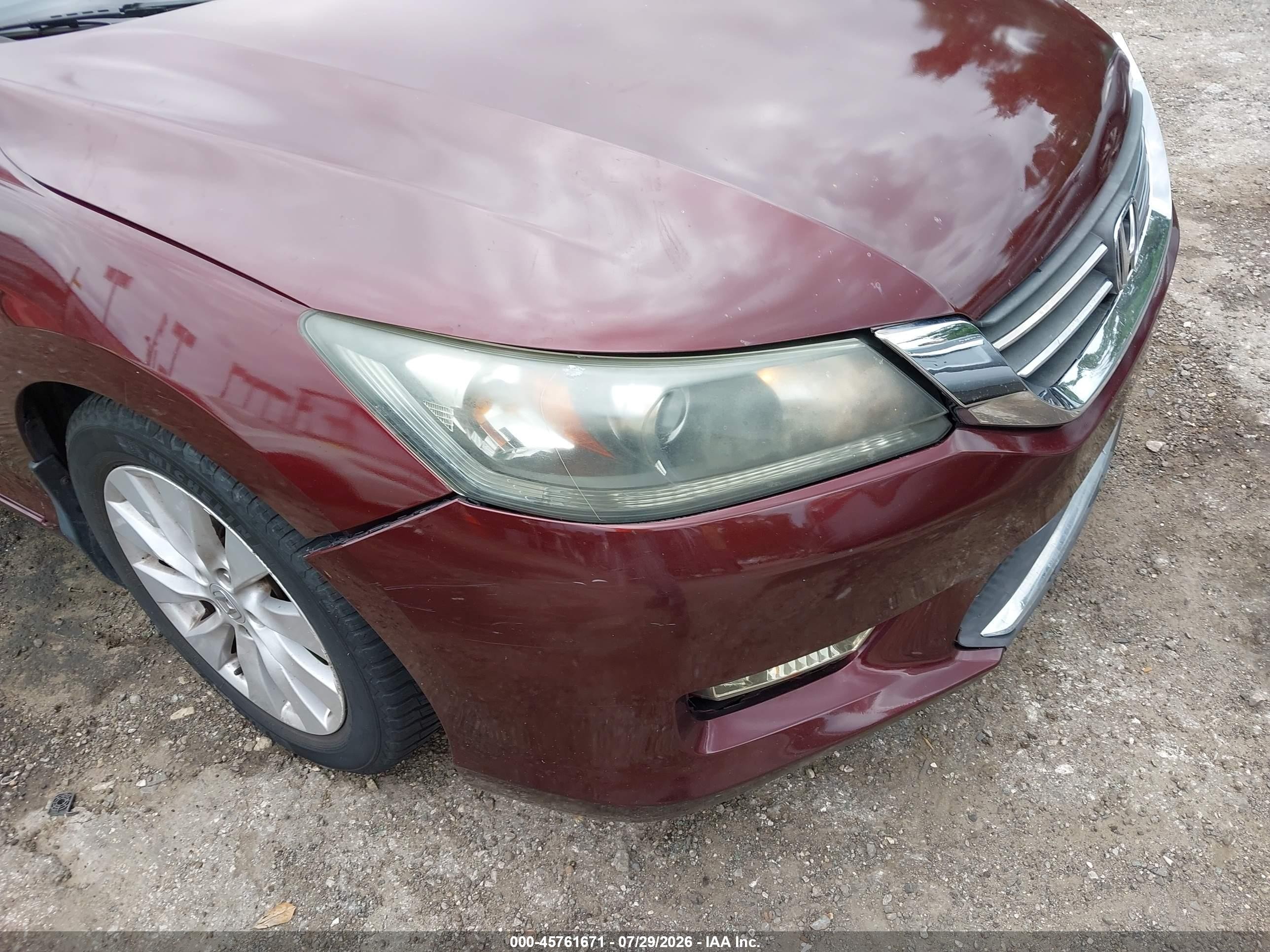 2015 Honda Accord Ex Burgundy vin: 1HGCR2F78FA026787