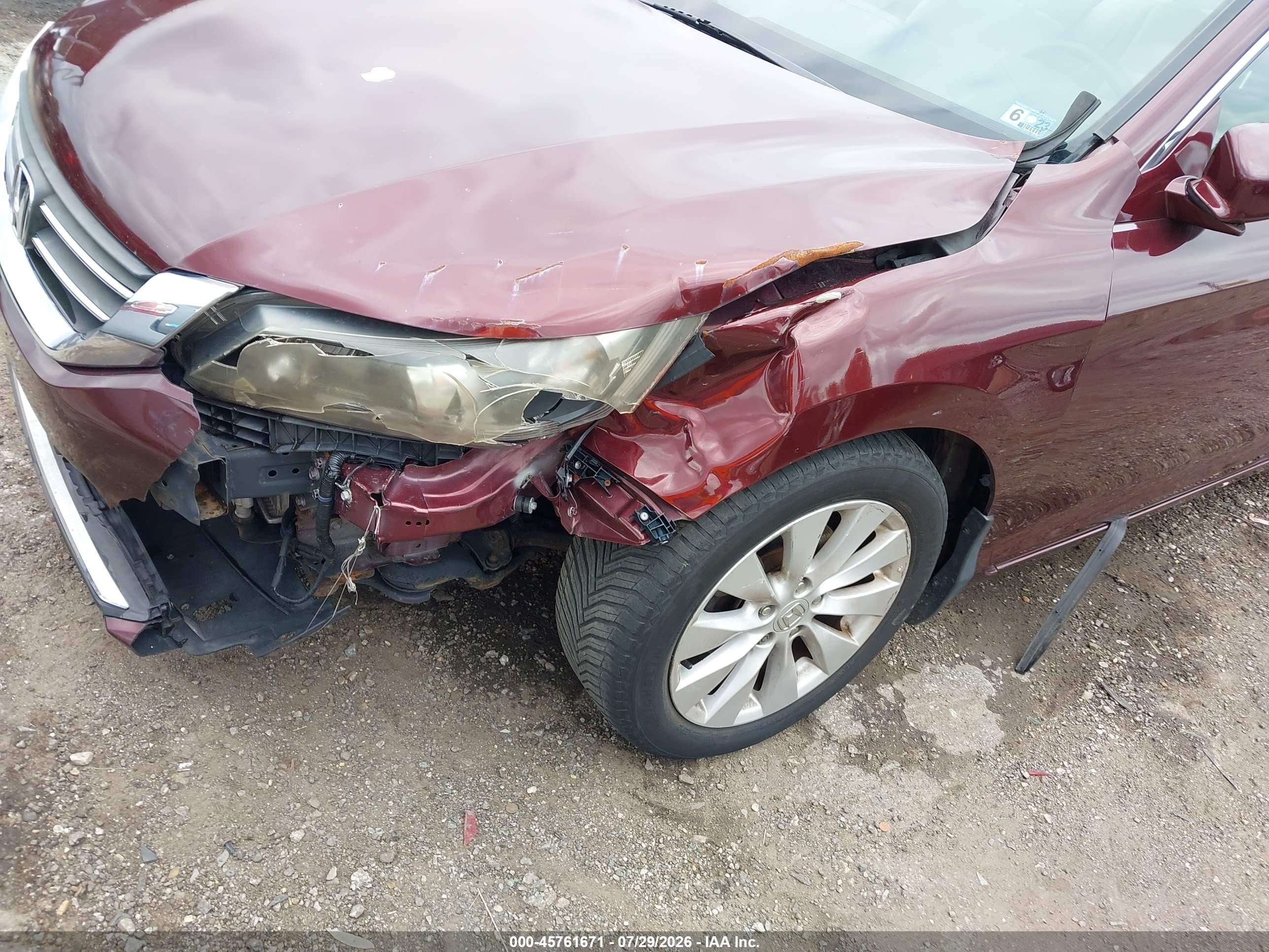 2015 Honda Accord Ex Burgundy vin: 1HGCR2F78FA026787