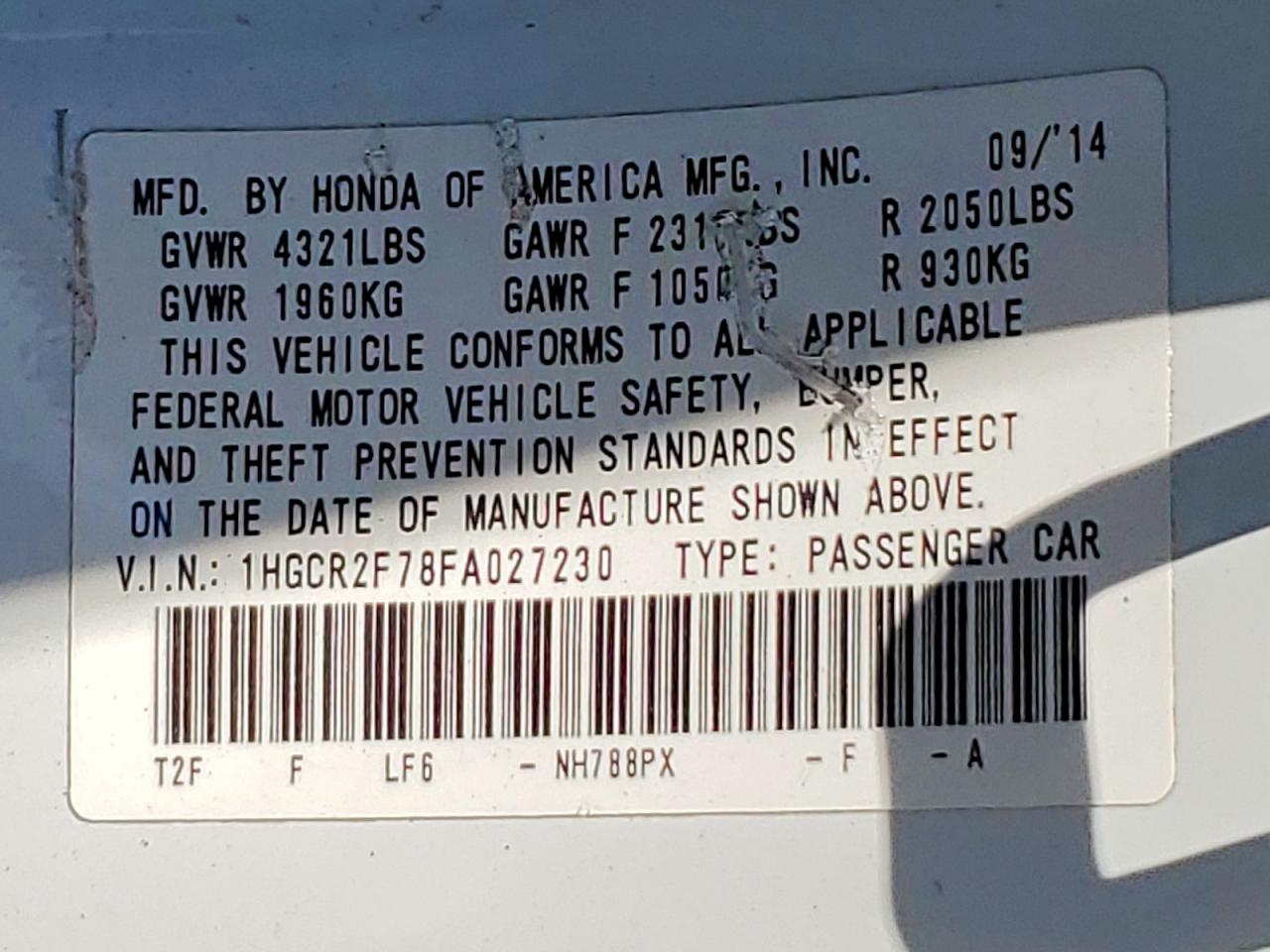 2015 Honda Accord Ex White vin: 1HGCR2F78FA027230