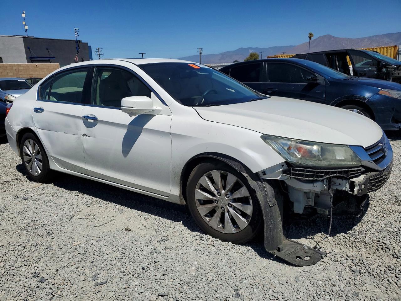 2015 Honda Accord Ex White vin: 1HGCR2F78FA027230