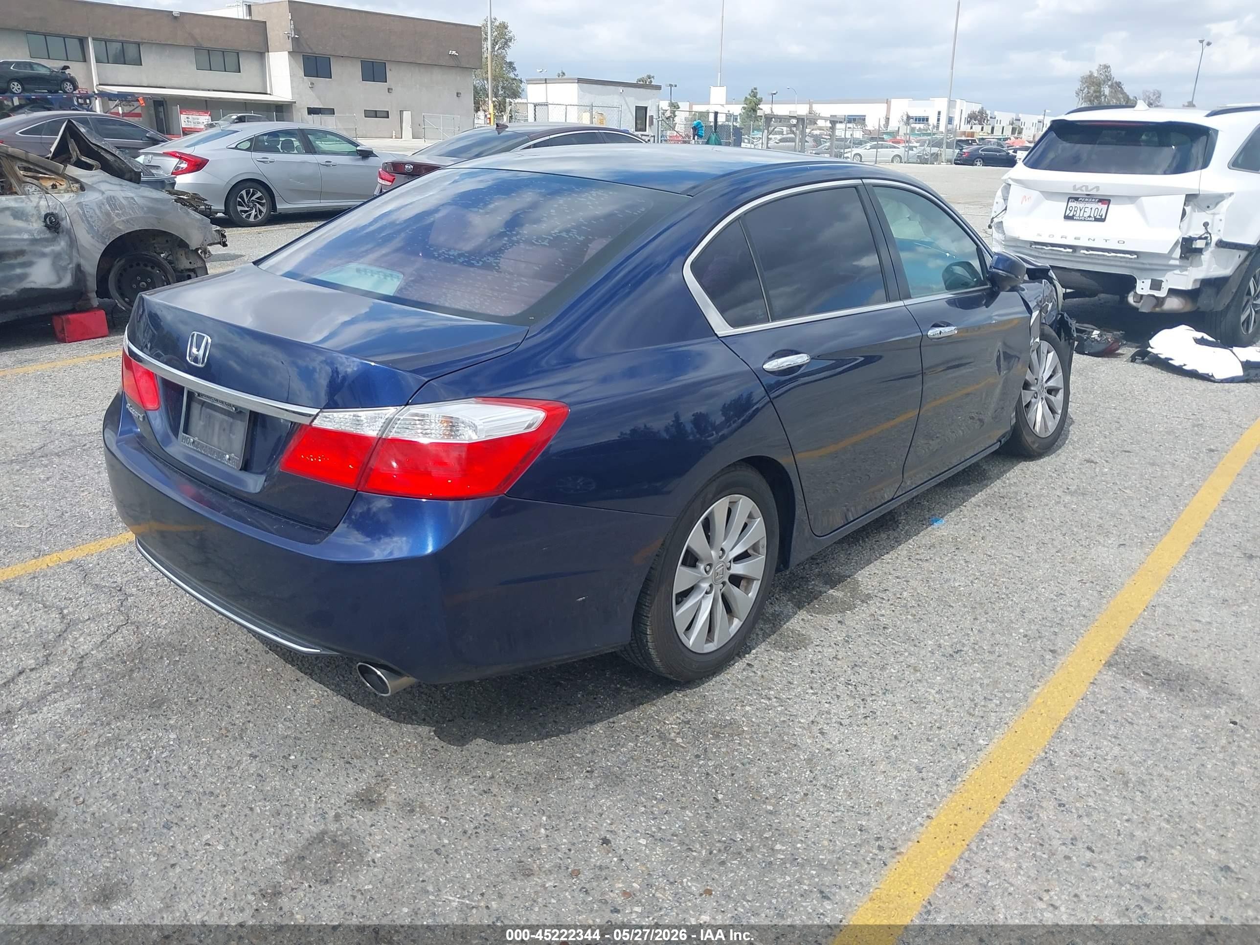 2015 Honda Accord Ex Blue vin: 1HGCR2F78FA030998
