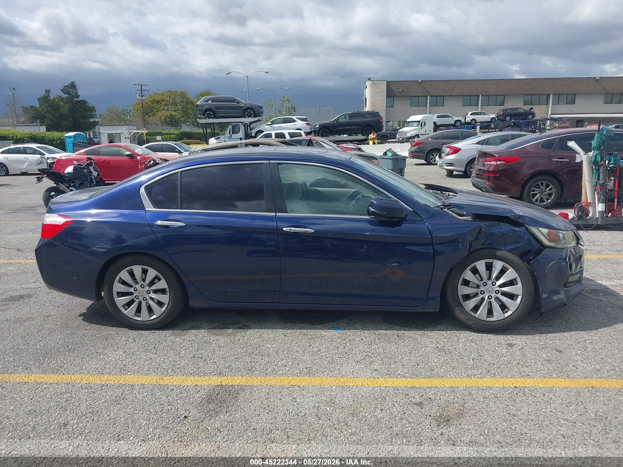 2015 Honda Accord Ex Blue vin: 1HGCR2F78FA030998