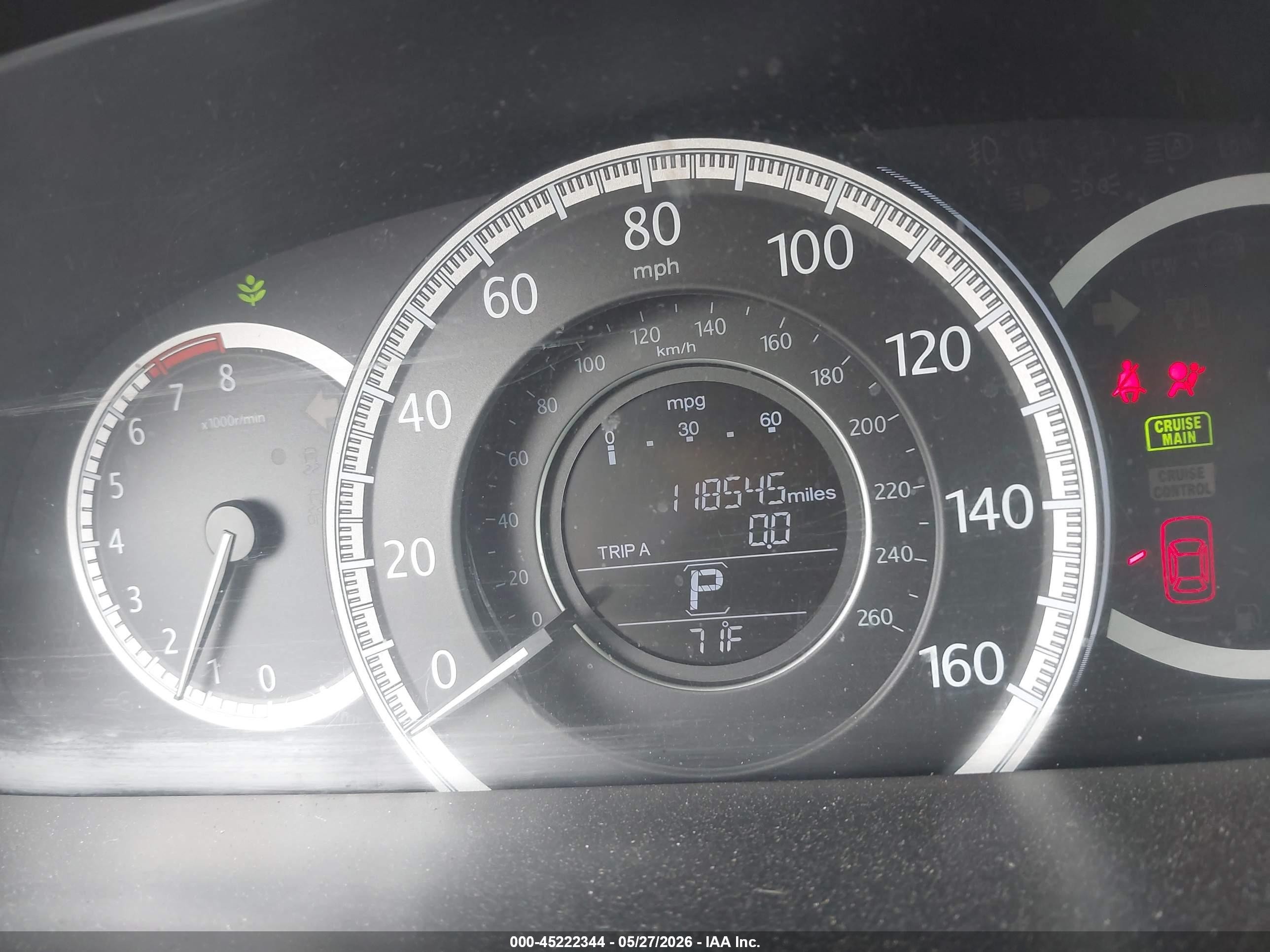 2015 Honda Accord Ex Blue vin: 1HGCR2F78FA030998