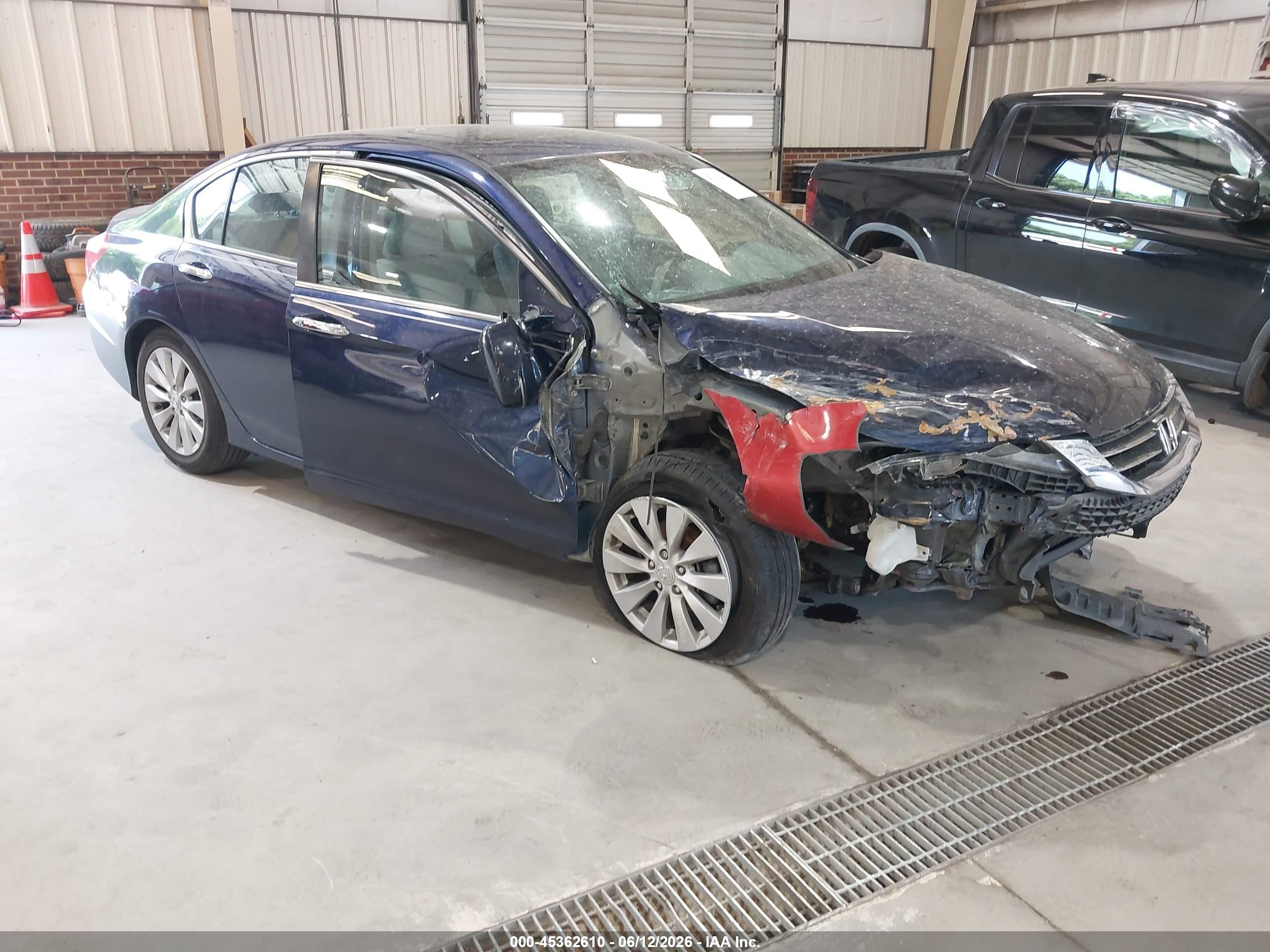 2015 Honda Accord Ex Blue vin: 1HGCR2F78FA114433