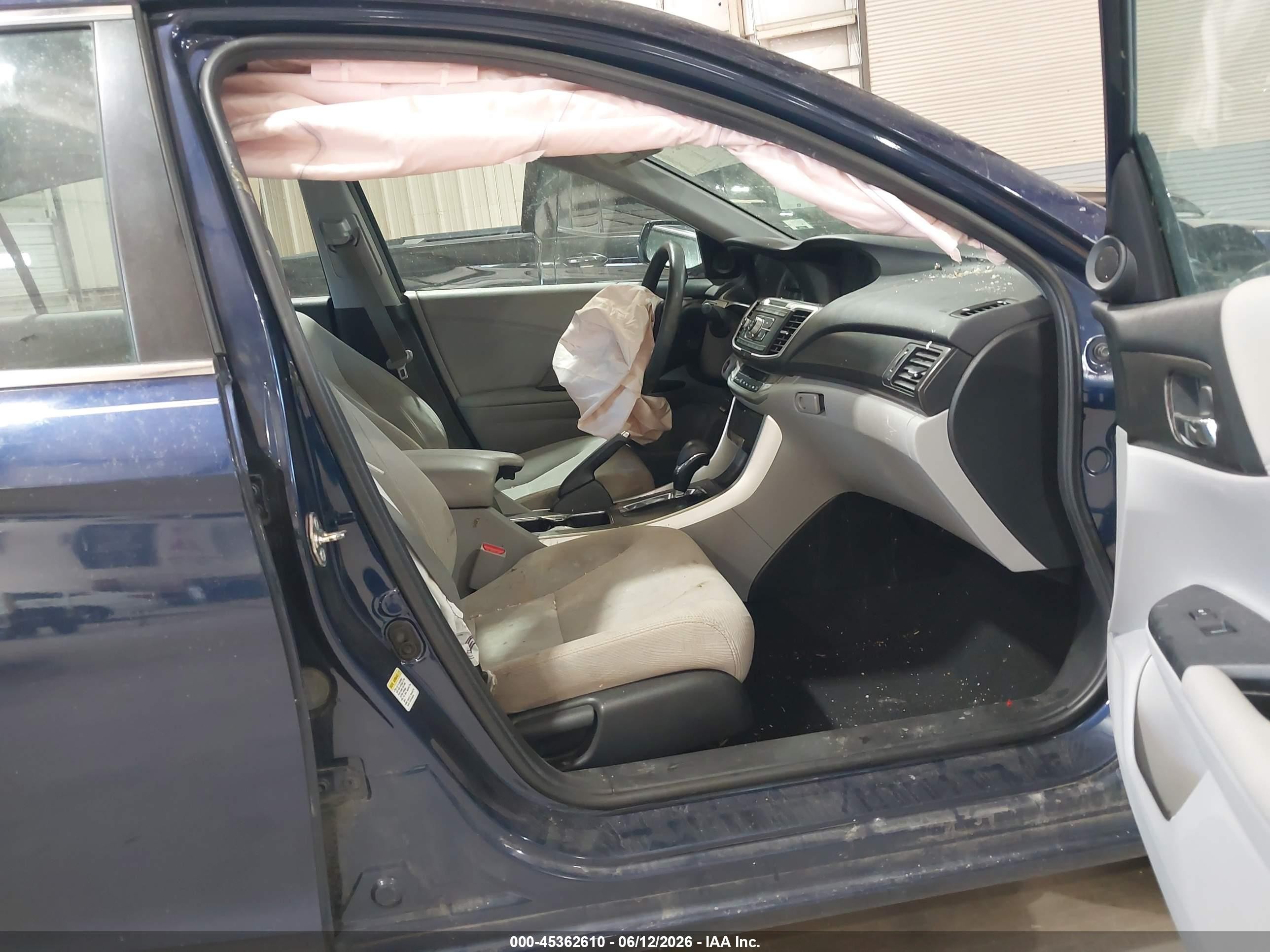 2015 Honda Accord Ex Blue vin: 1HGCR2F78FA114433
