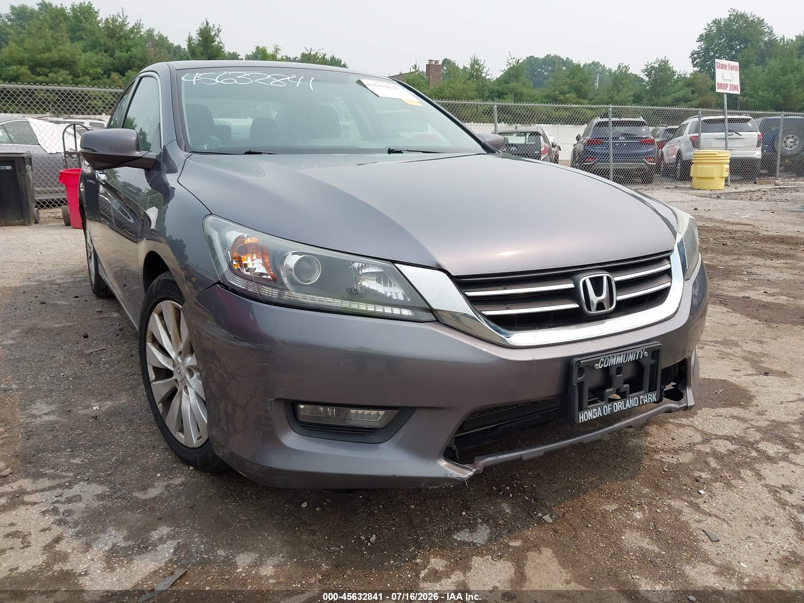 2015 Honda Accord Ex Gray vin: 1HGCR2F78FA188693