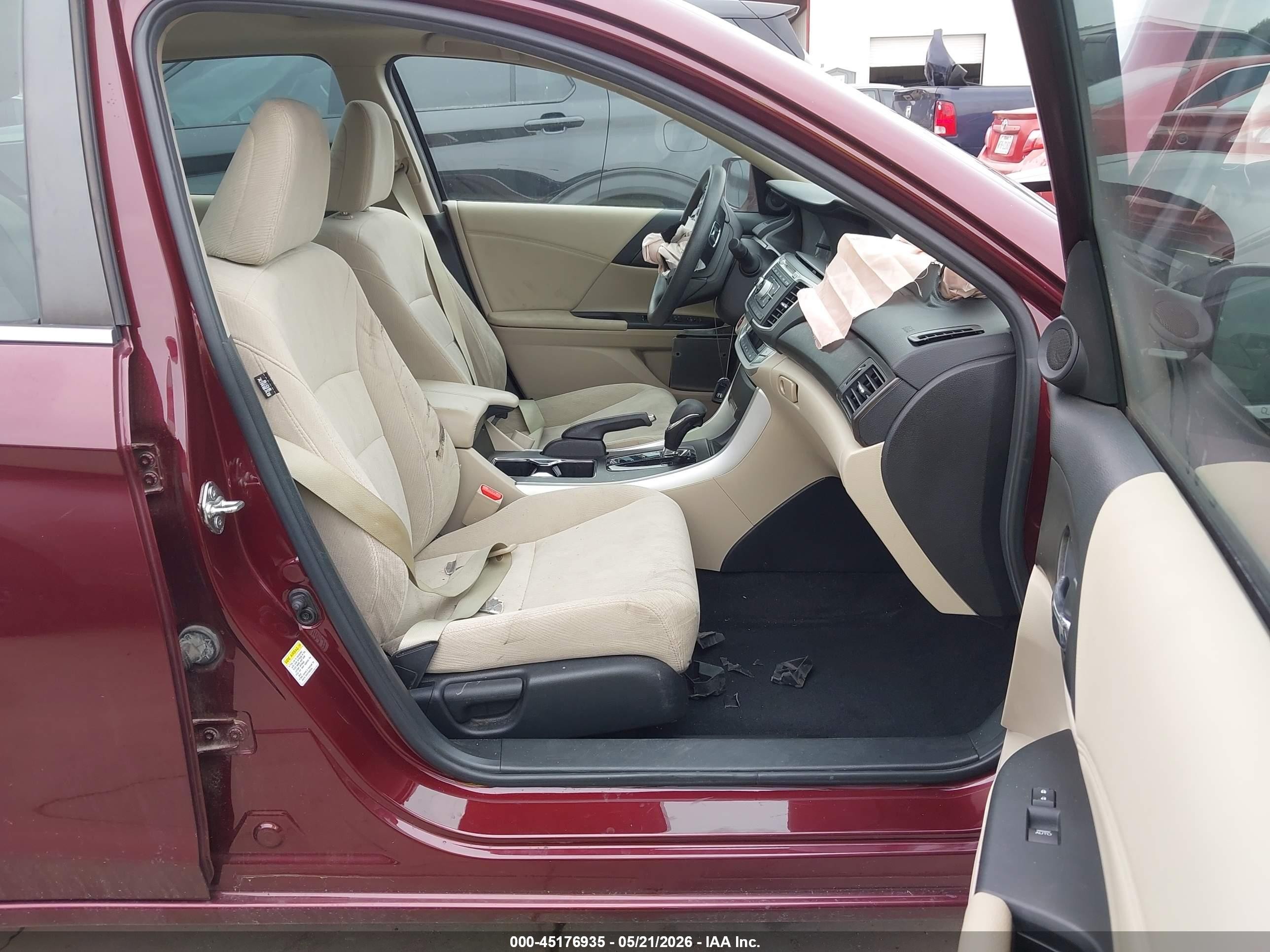 2015 Honda Accord Ex Burgundy vin: 1HGCR2F78FA230537