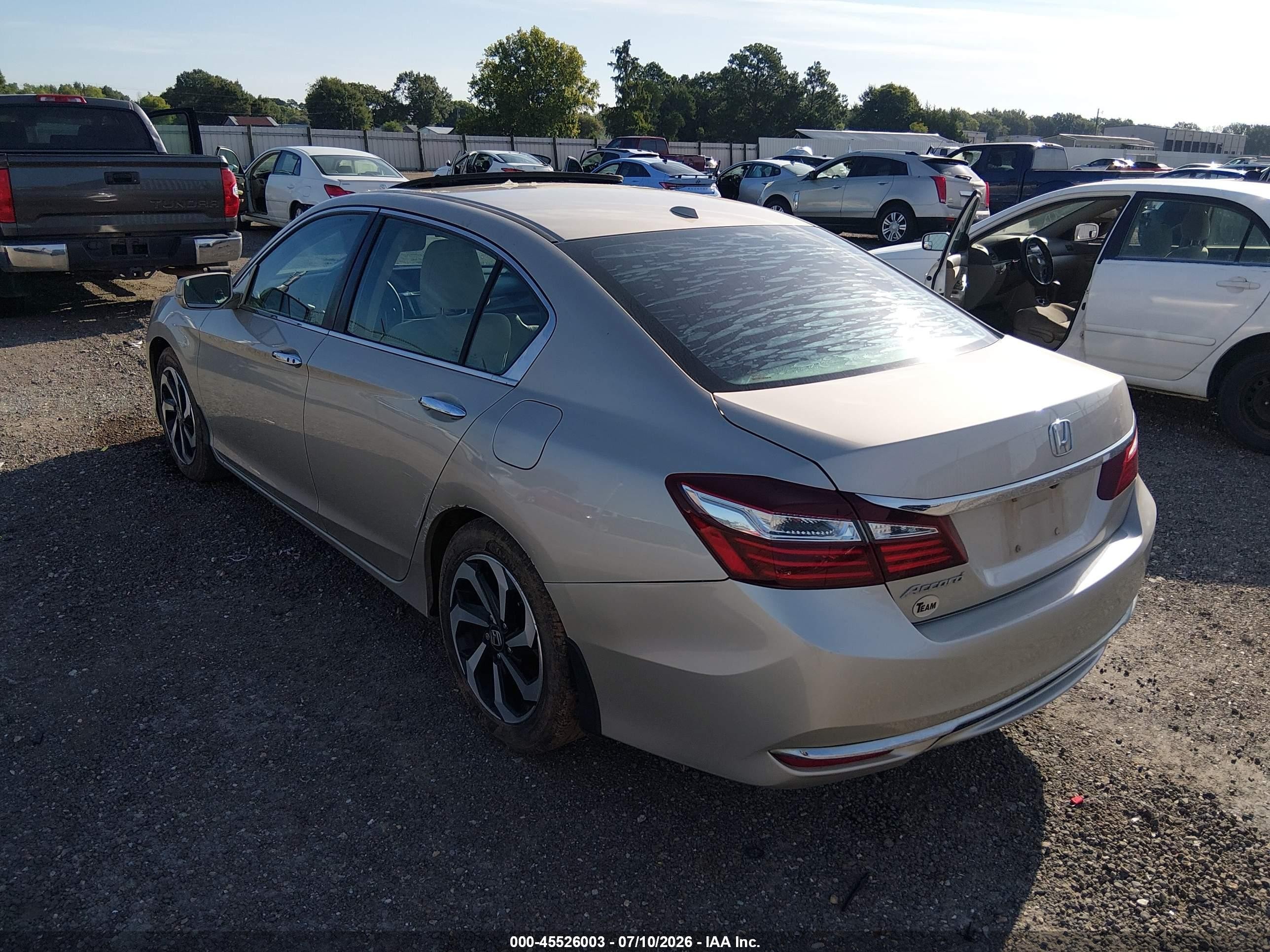 2016 Honda Accord Ex Бежевый vin: 1HGCR2F78GA057958
