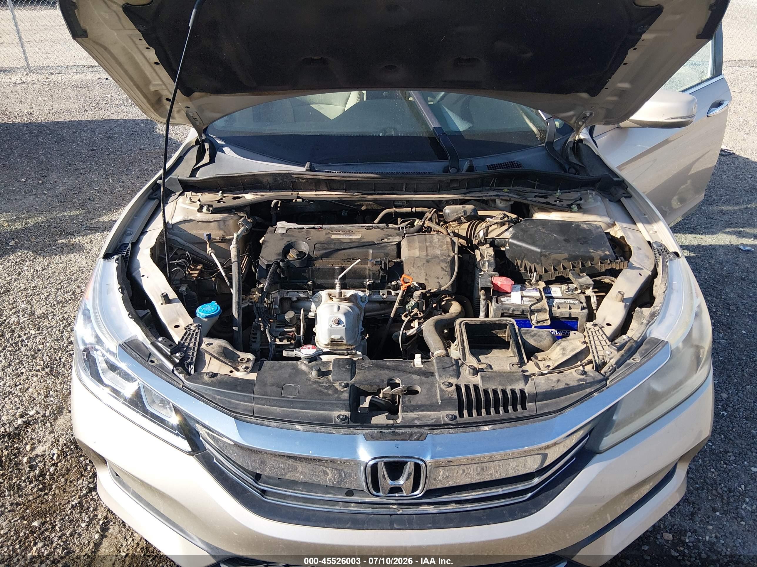 2016 Honda Accord Ex Бежевый vin: 1HGCR2F78GA057958