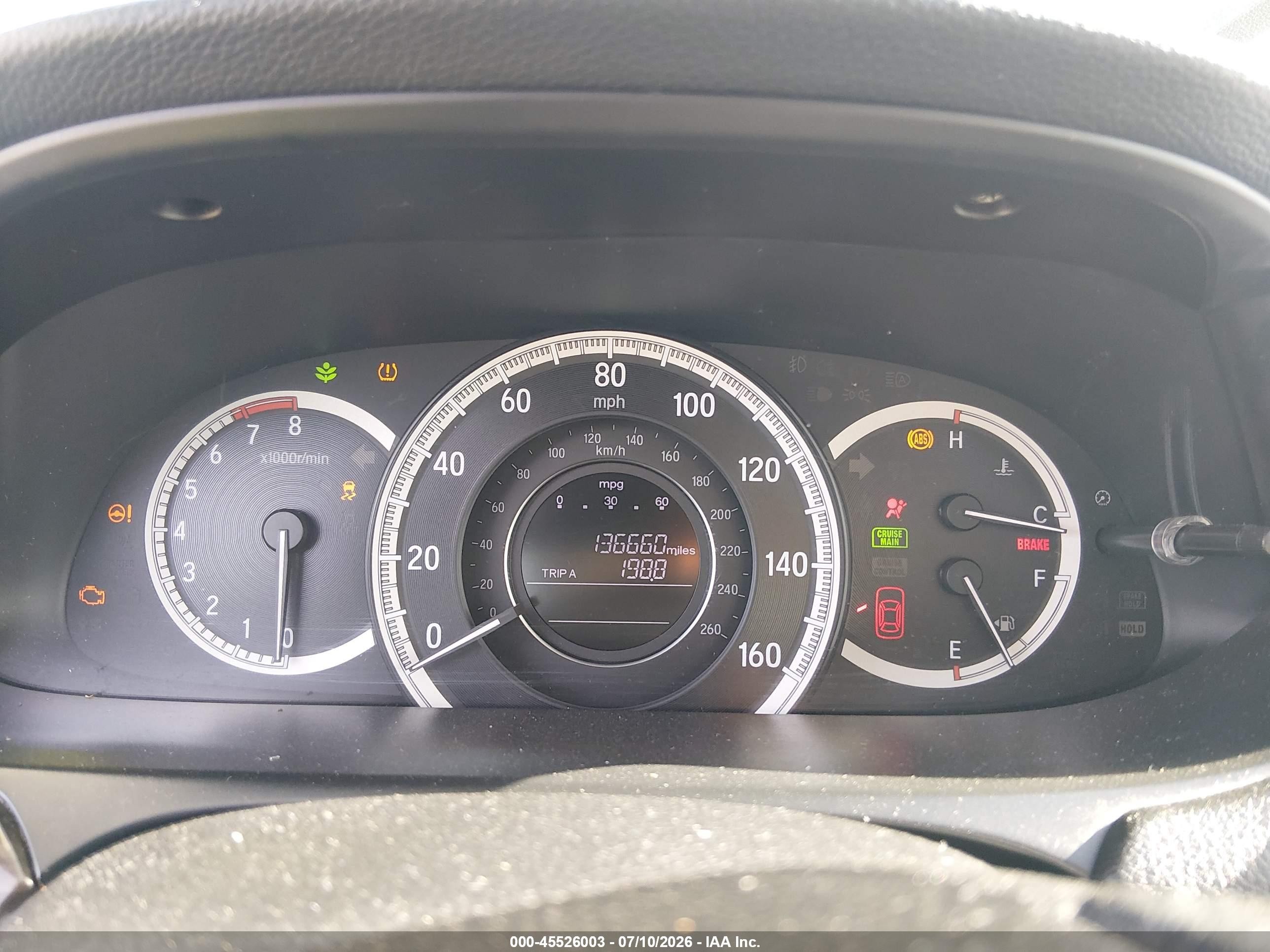 2016 Honda Accord Ex Бежевый vin: 1HGCR2F78GA057958