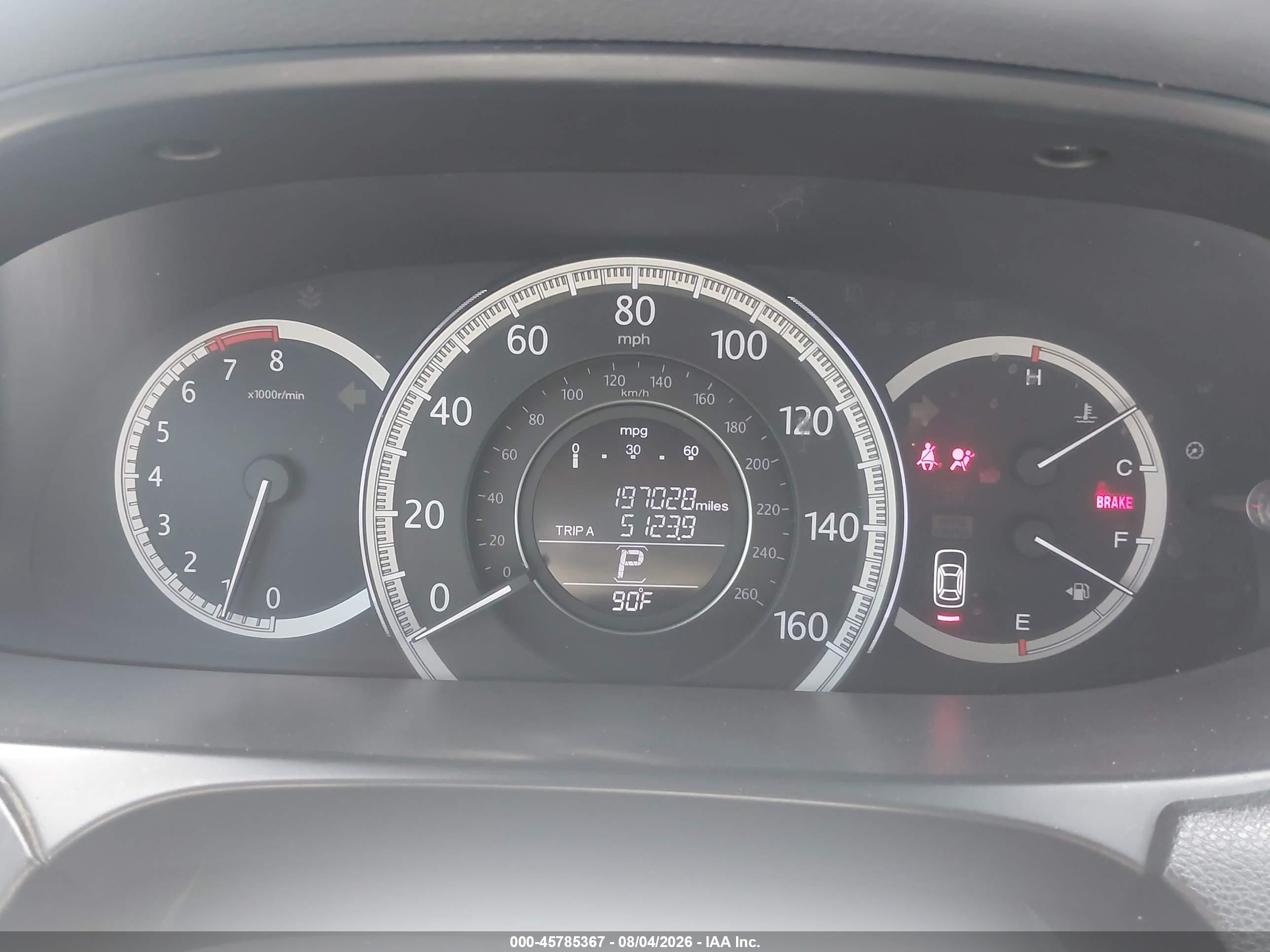2013 Honda Accord Ex Серый vin: 1HGCR2F79DA108556