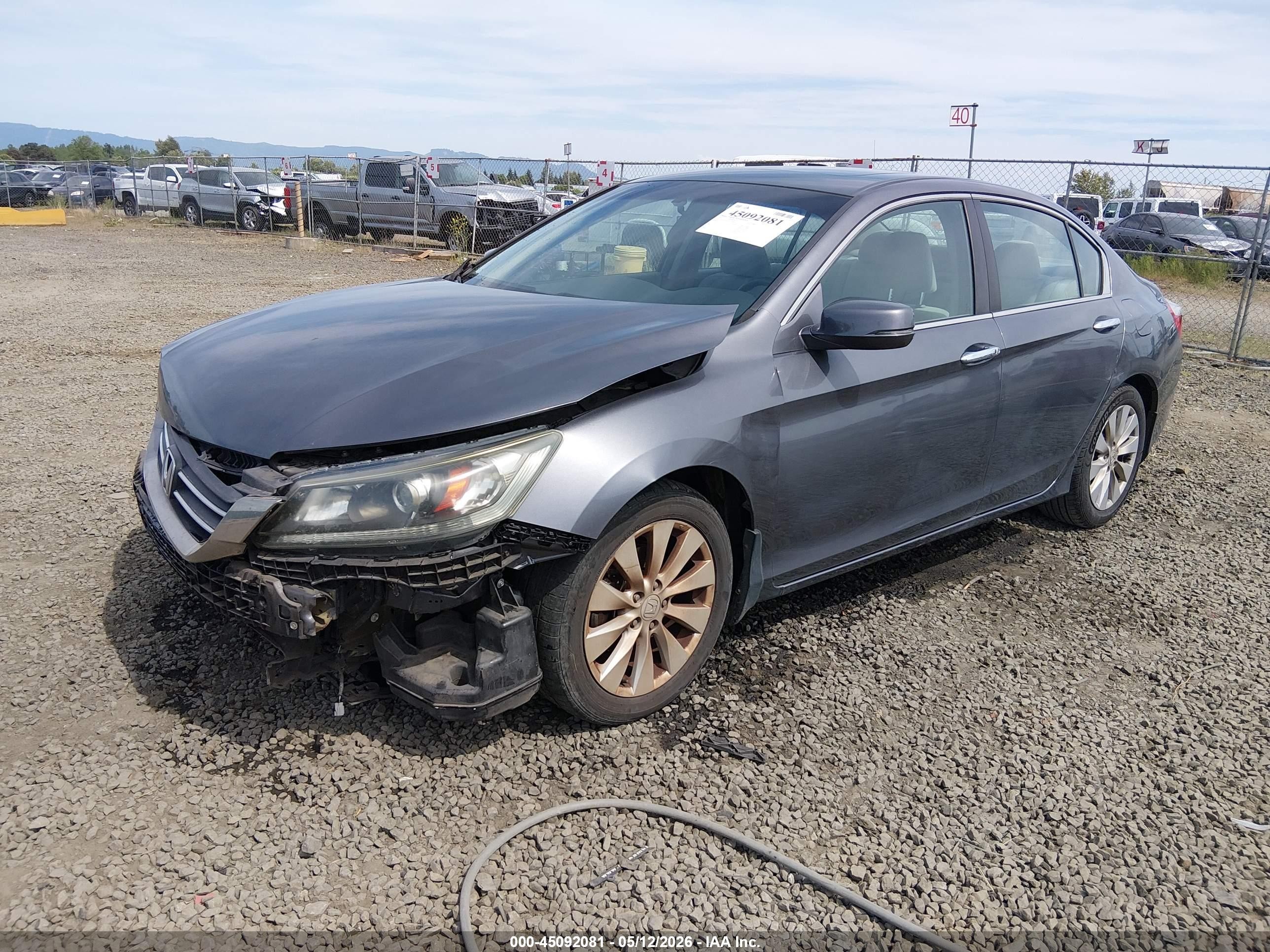 2013 Honda Accord Ex Gray vin: 1HGCR2F79DA141508