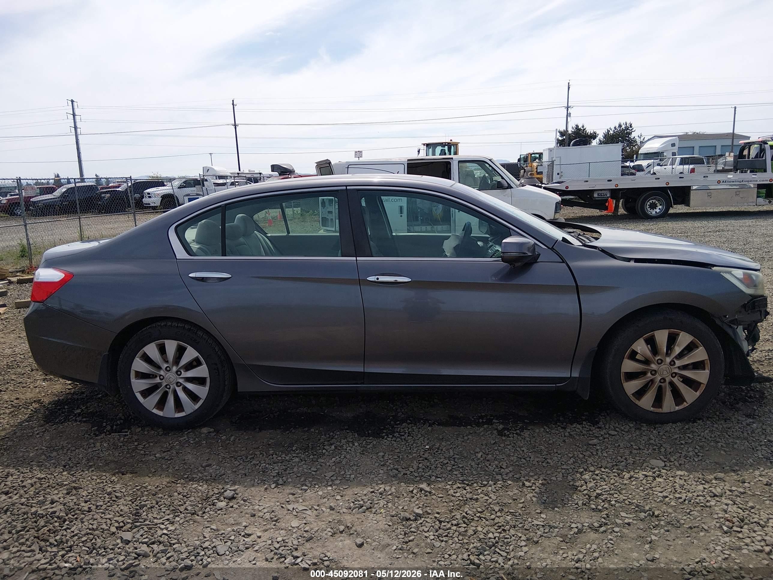 2013 Honda Accord Ex Gray vin: 1HGCR2F79DA141508
