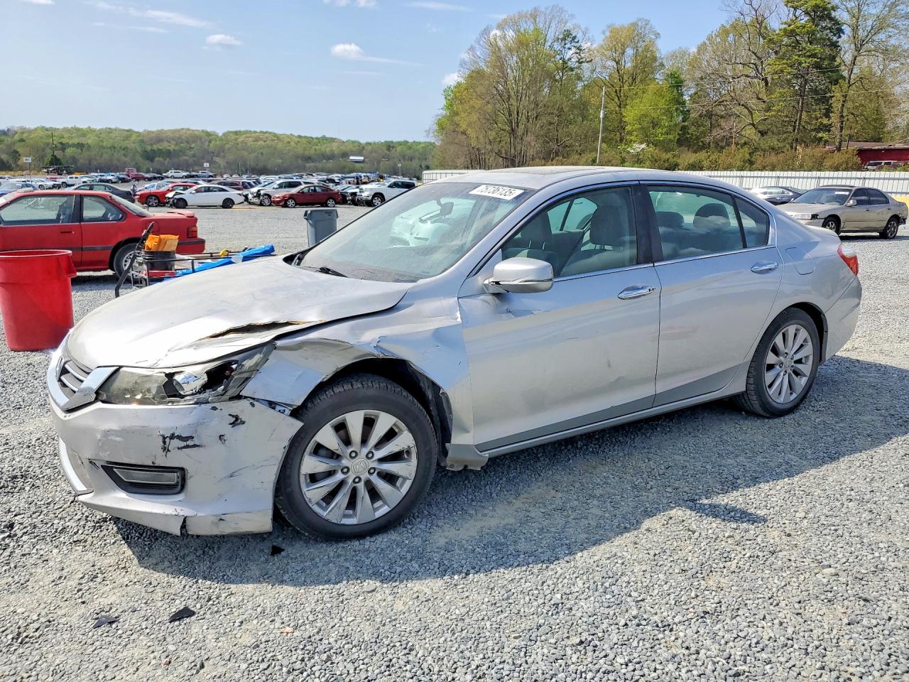 2013 Honda Accord Ex Silver vin: 1HGCR2F79DA195147