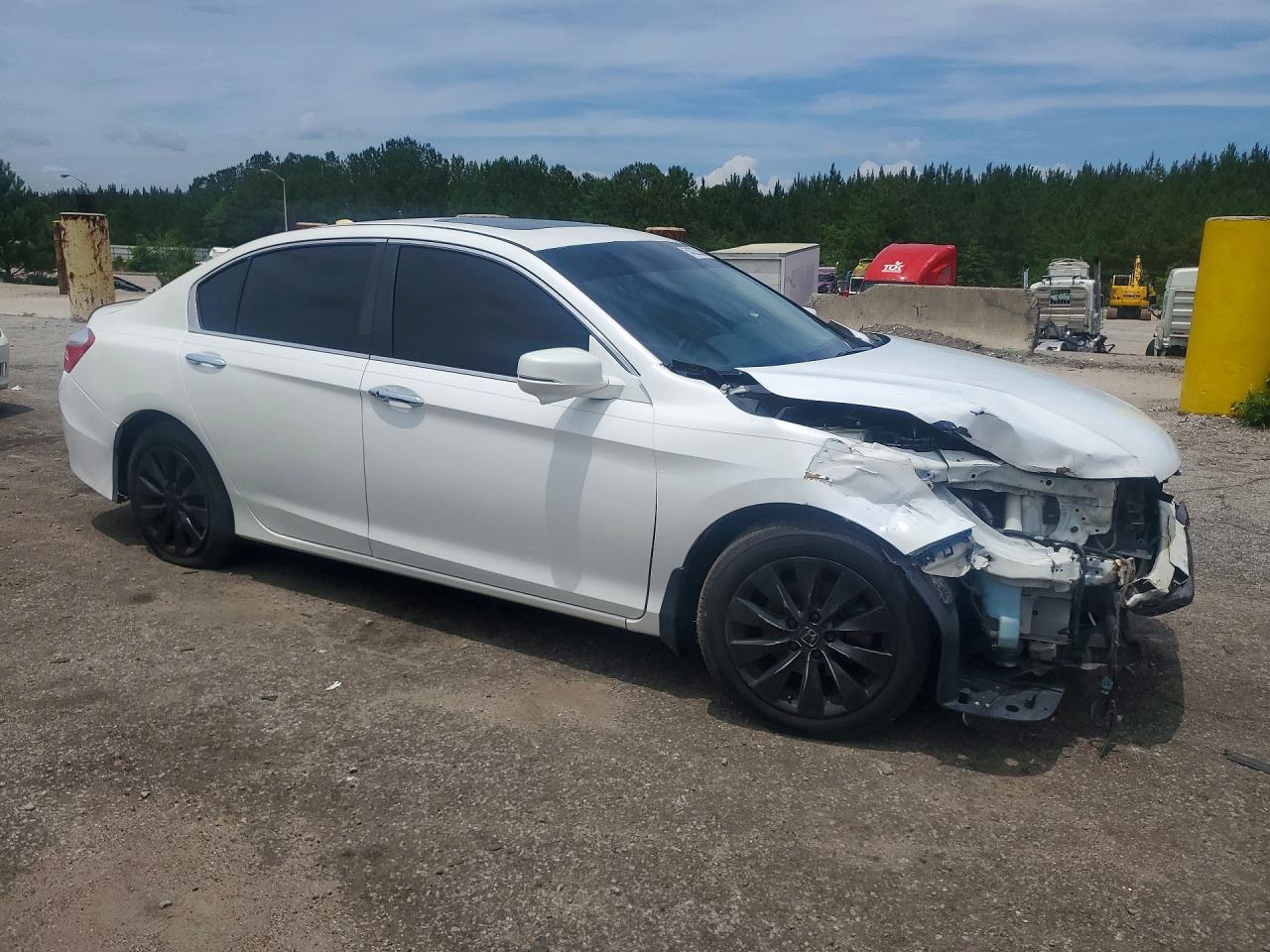 2013 Honda Accord Ex White vin: 1HGCR2F79DA203831