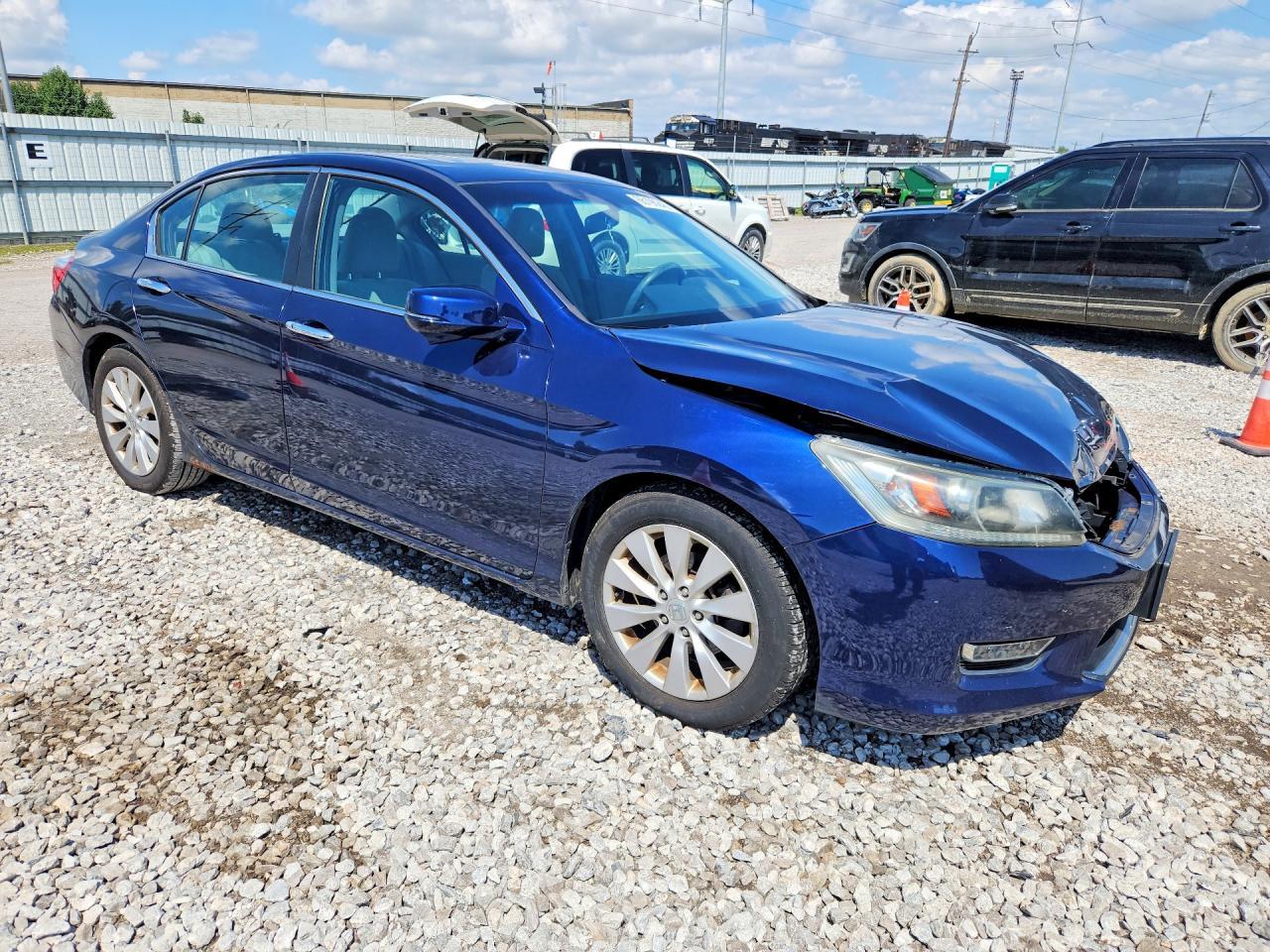 2013 Honda Accord Ex Blue vin: 1HGCR2F79DA236800