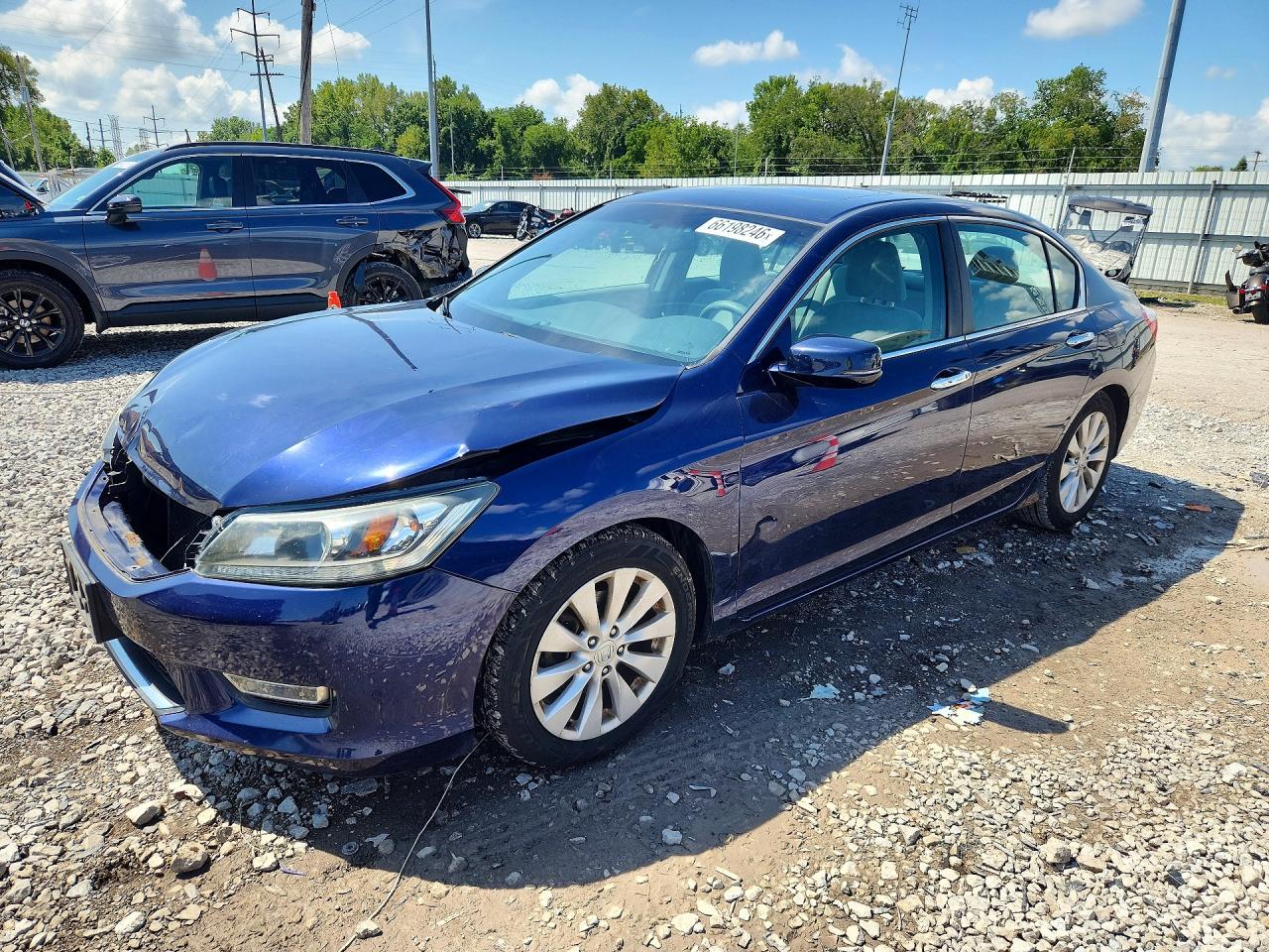 2013 Honda Accord Ex Blue vin: 1HGCR2F79DA236800