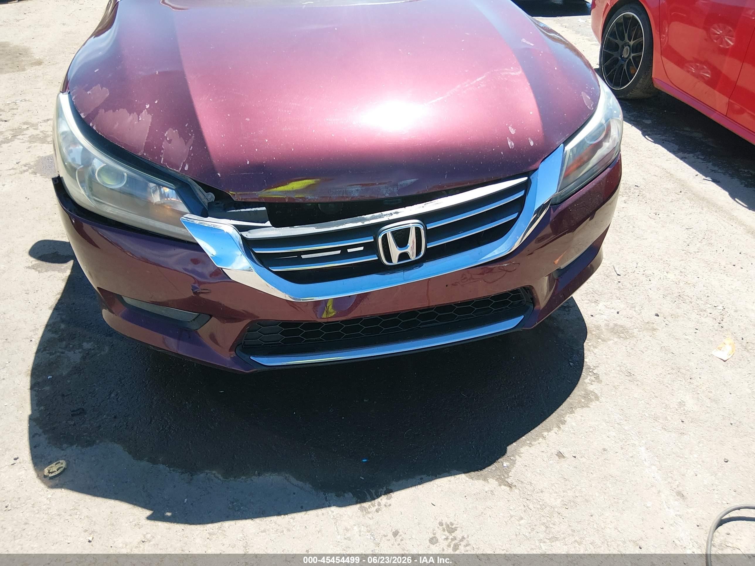 2014 Honda Accord Ex Burgundy vin: 1HGCR2F79EA071106