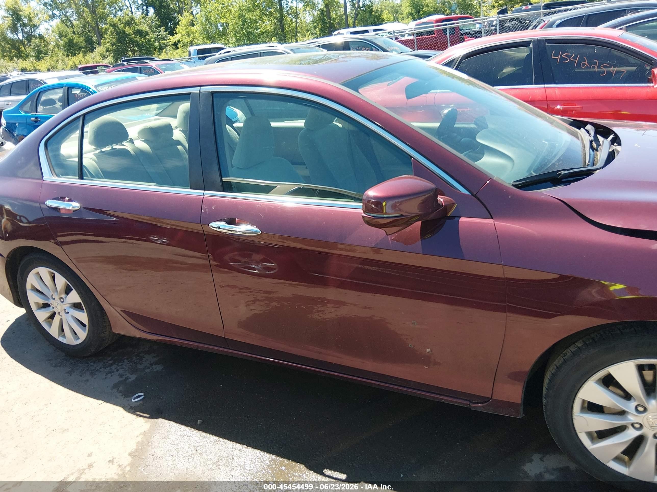 2014 Honda Accord Ex Burgundy vin: 1HGCR2F79EA071106