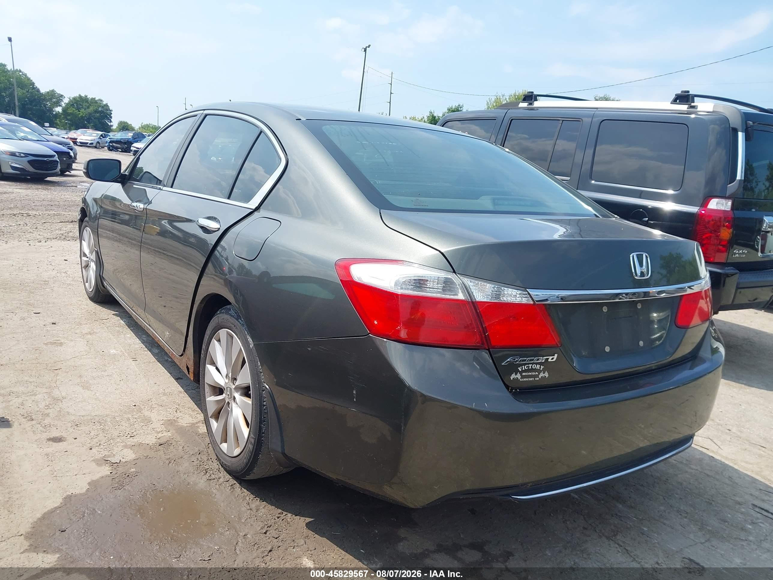 2014 Honda Accord Ex Gray vin: 1HGCR2F79EA163803
