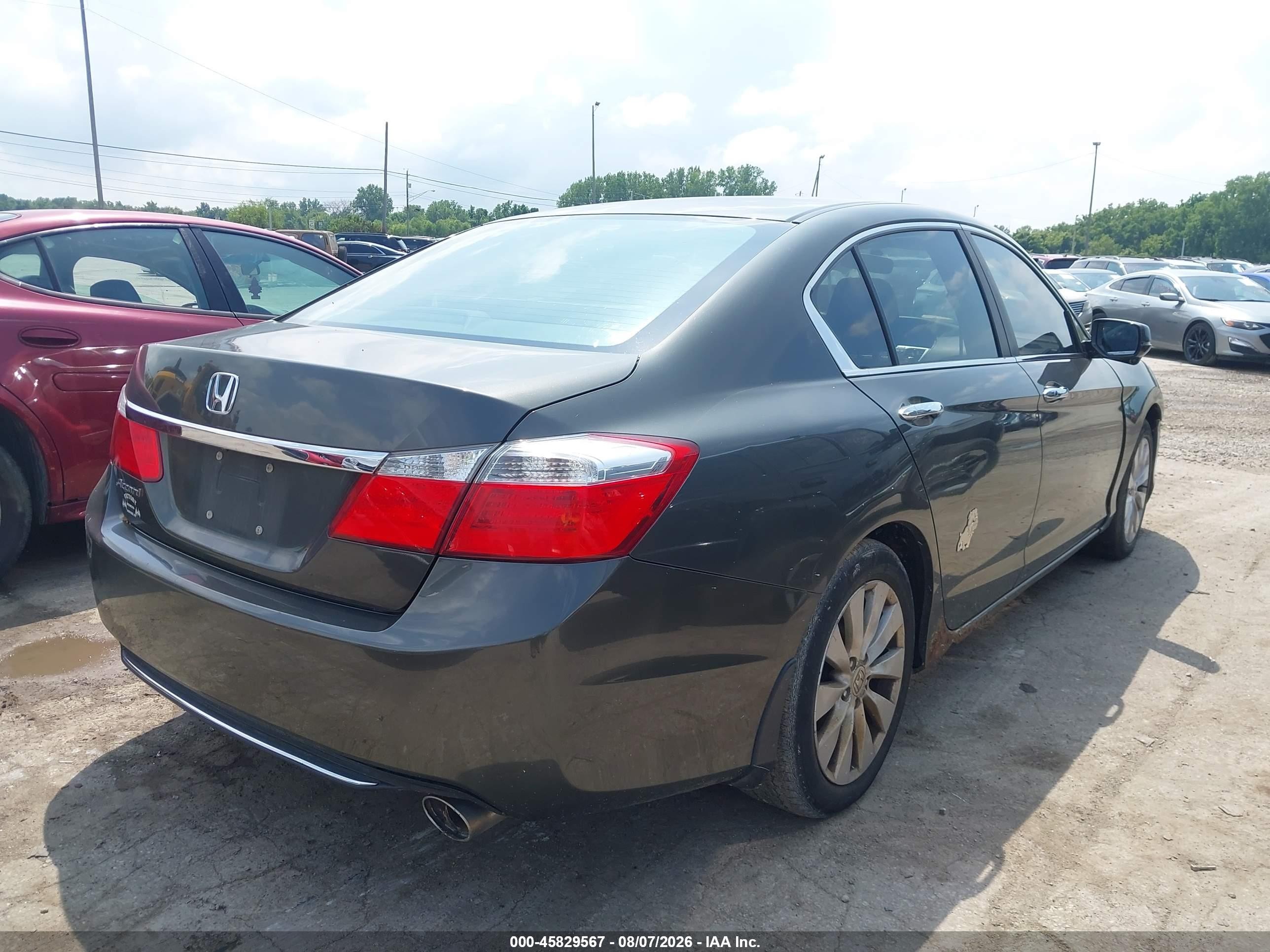 2014 Honda Accord Ex Gray vin: 1HGCR2F79EA163803