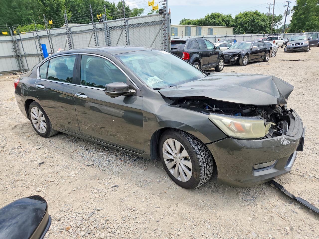 2014 Honda Accord Ex Gray vin: 1HGCR2F79EA183288