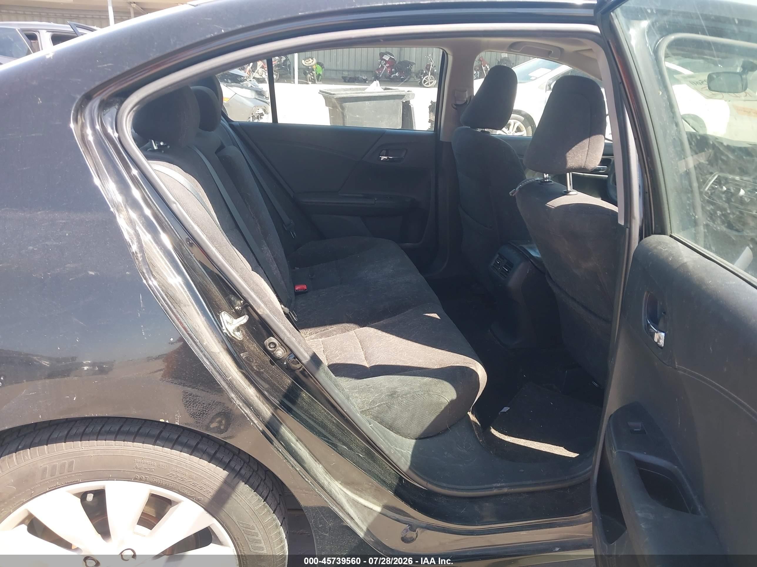 2015 Honda Accord Ex Black vin: 1HGCR2F79FA038141
