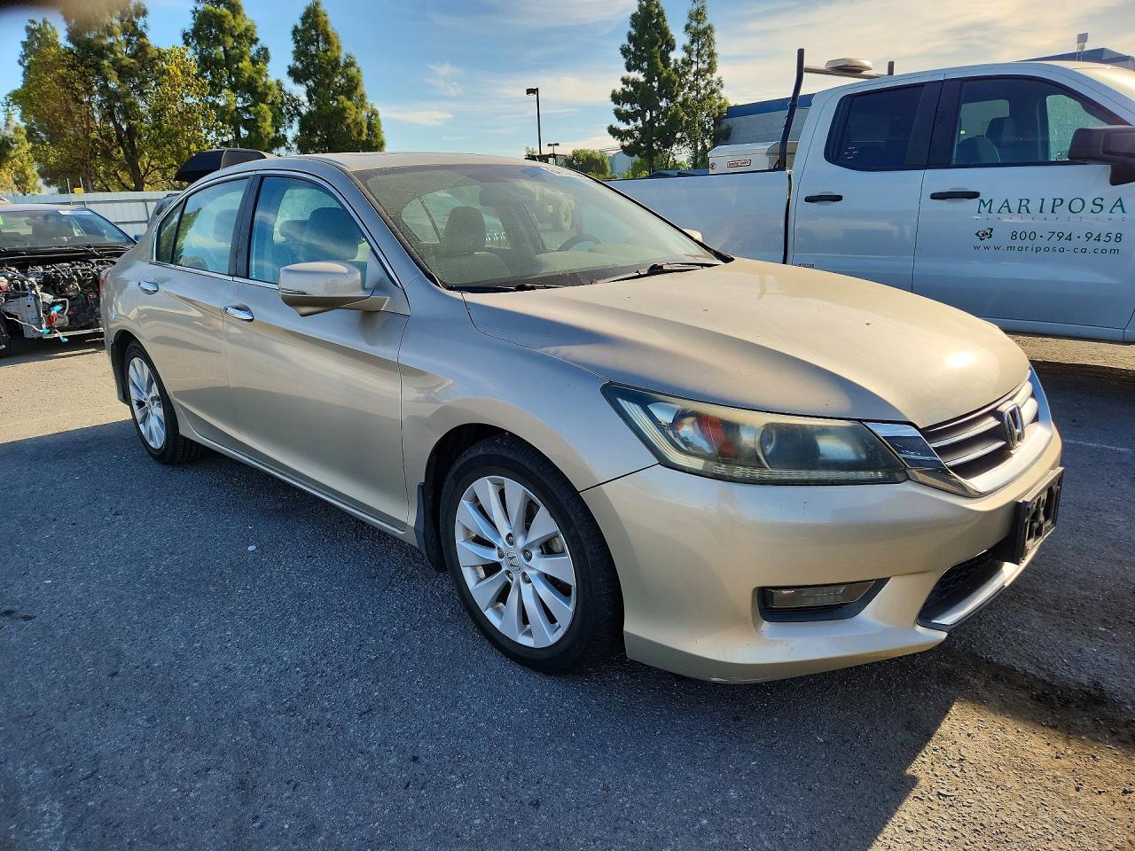 2015 Honda Accord Ex Beige vin: 1HGCR2F79FA082219