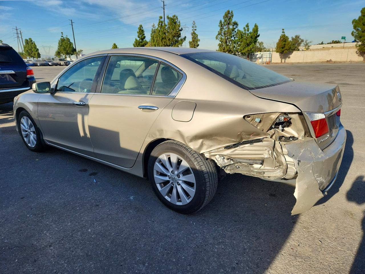 2015 Honda Accord Ex Beige vin: 1HGCR2F79FA082219