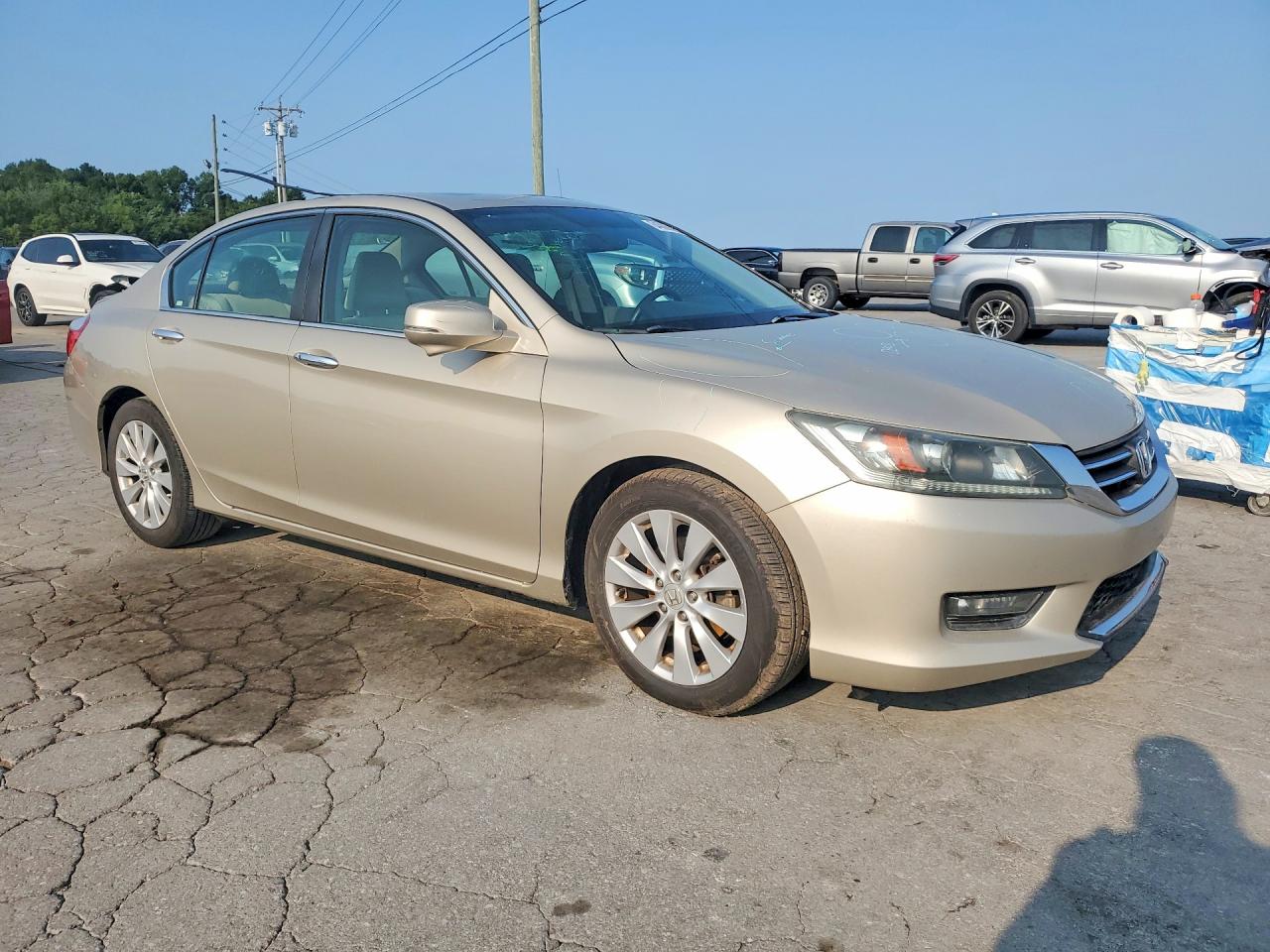 2015 Honda Accord Ex Beige vin: 1HGCR2F79FA147280