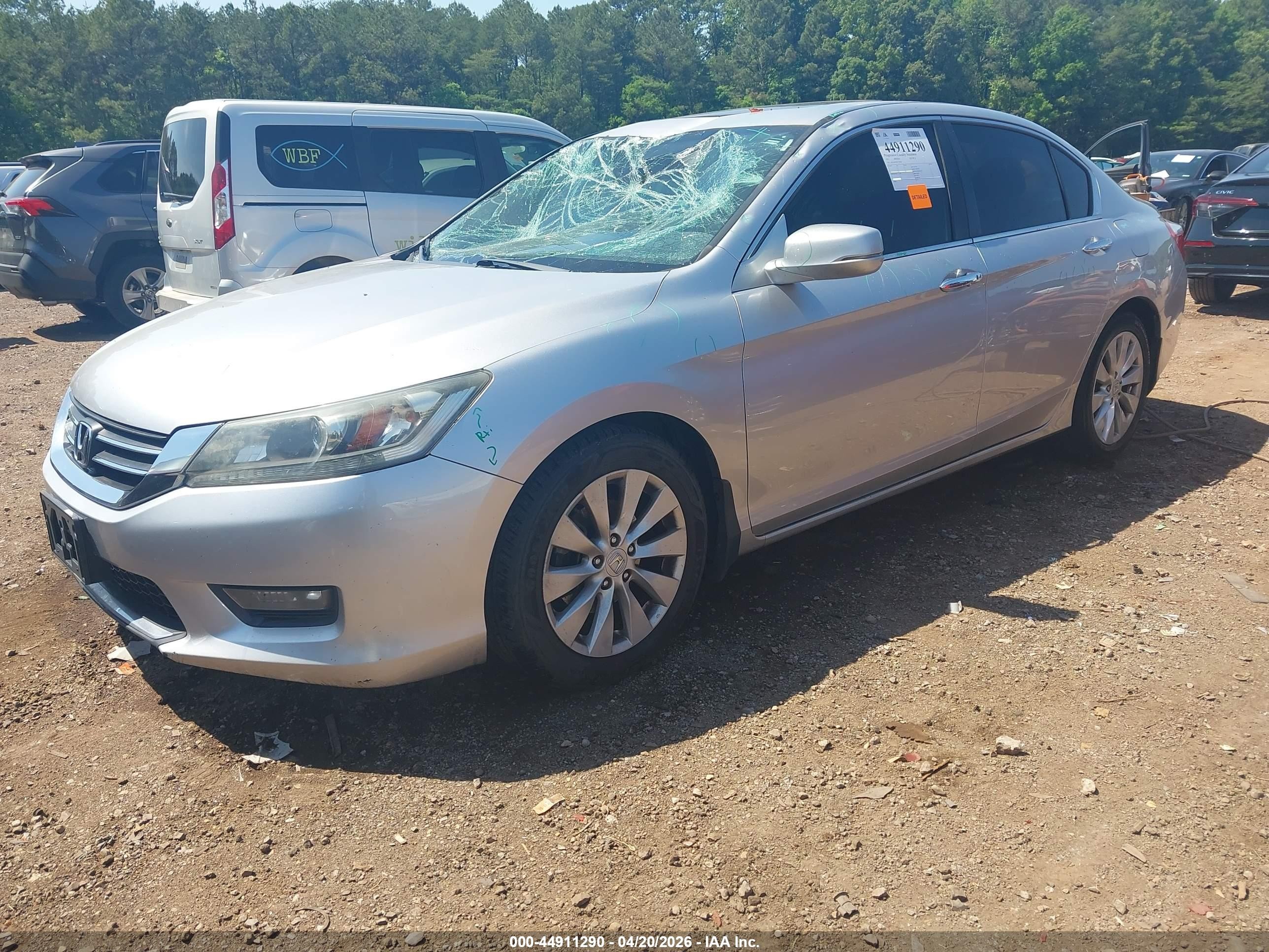 2015 Honda Accord Ex Silver vin: 1HGCR2F79FA178240