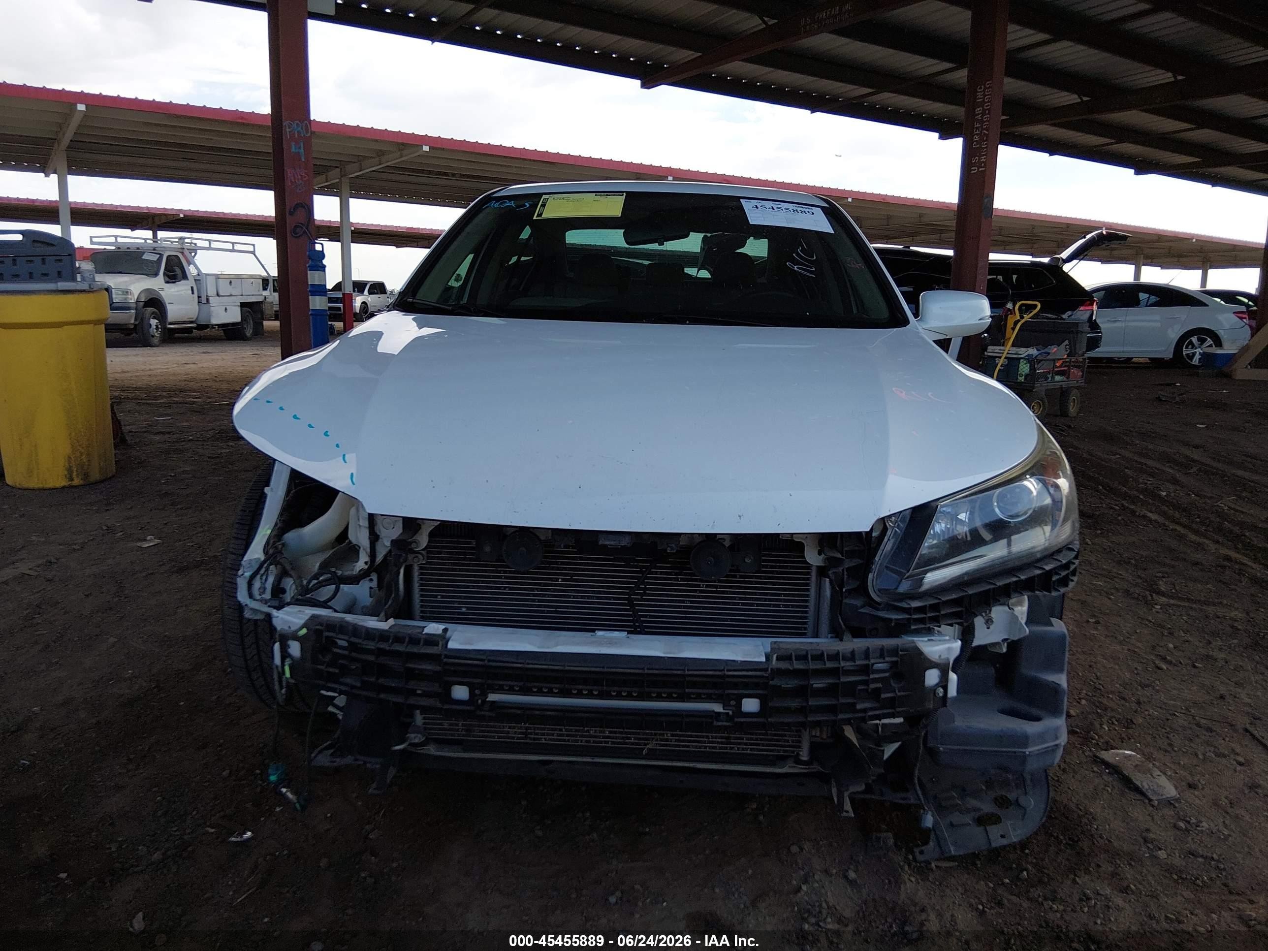 2015 Honda Accord Ex White vin: 1HGCR2F79FA192168