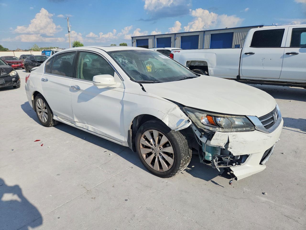 2015 Honda Accord Ex White vin: 1HGCR2F79FA213083